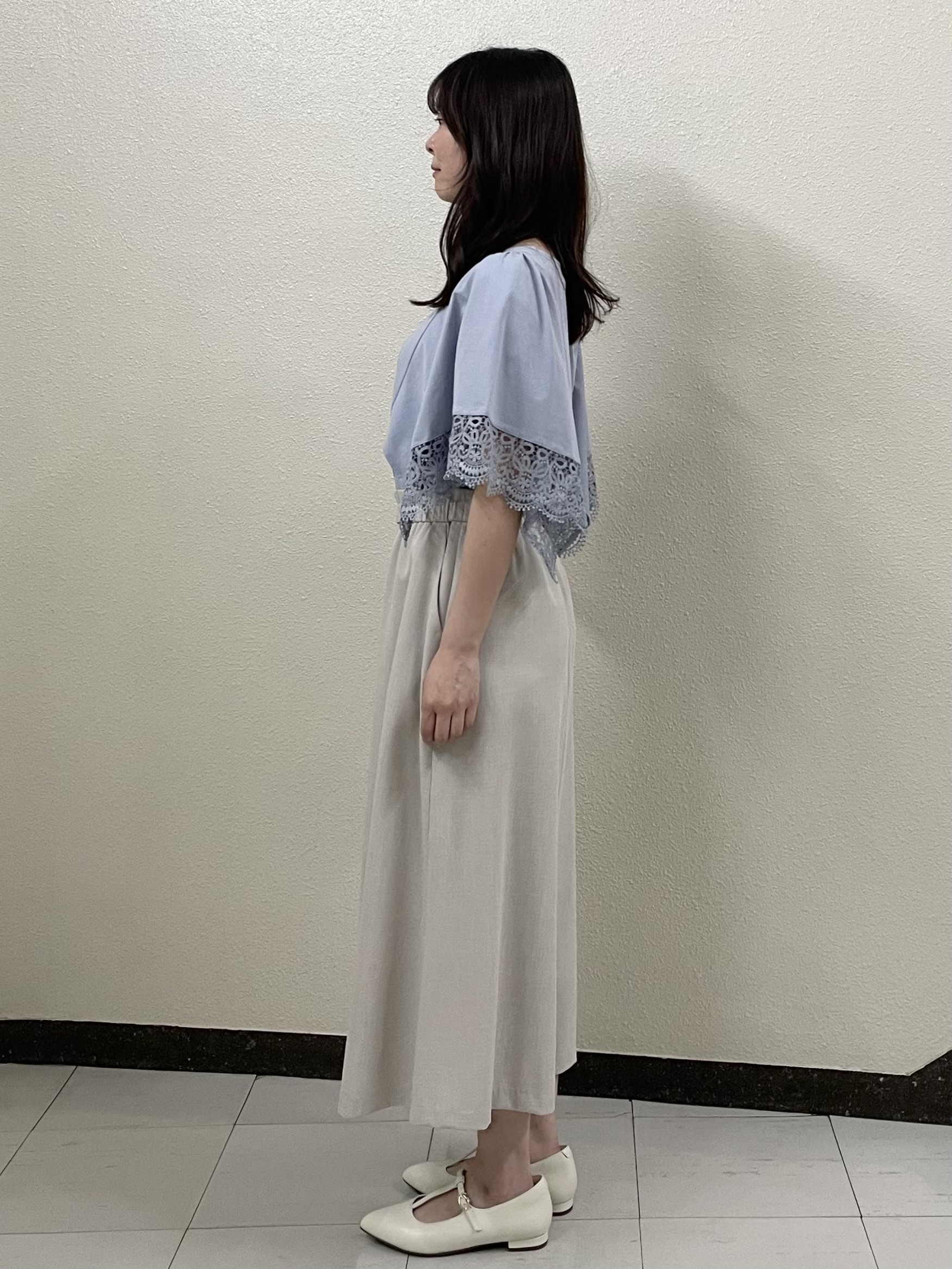 Ayaさんの「Reflect｜【UVカット／接触冷感】レーススリーブジャージカットソー」を使ったコーディネート