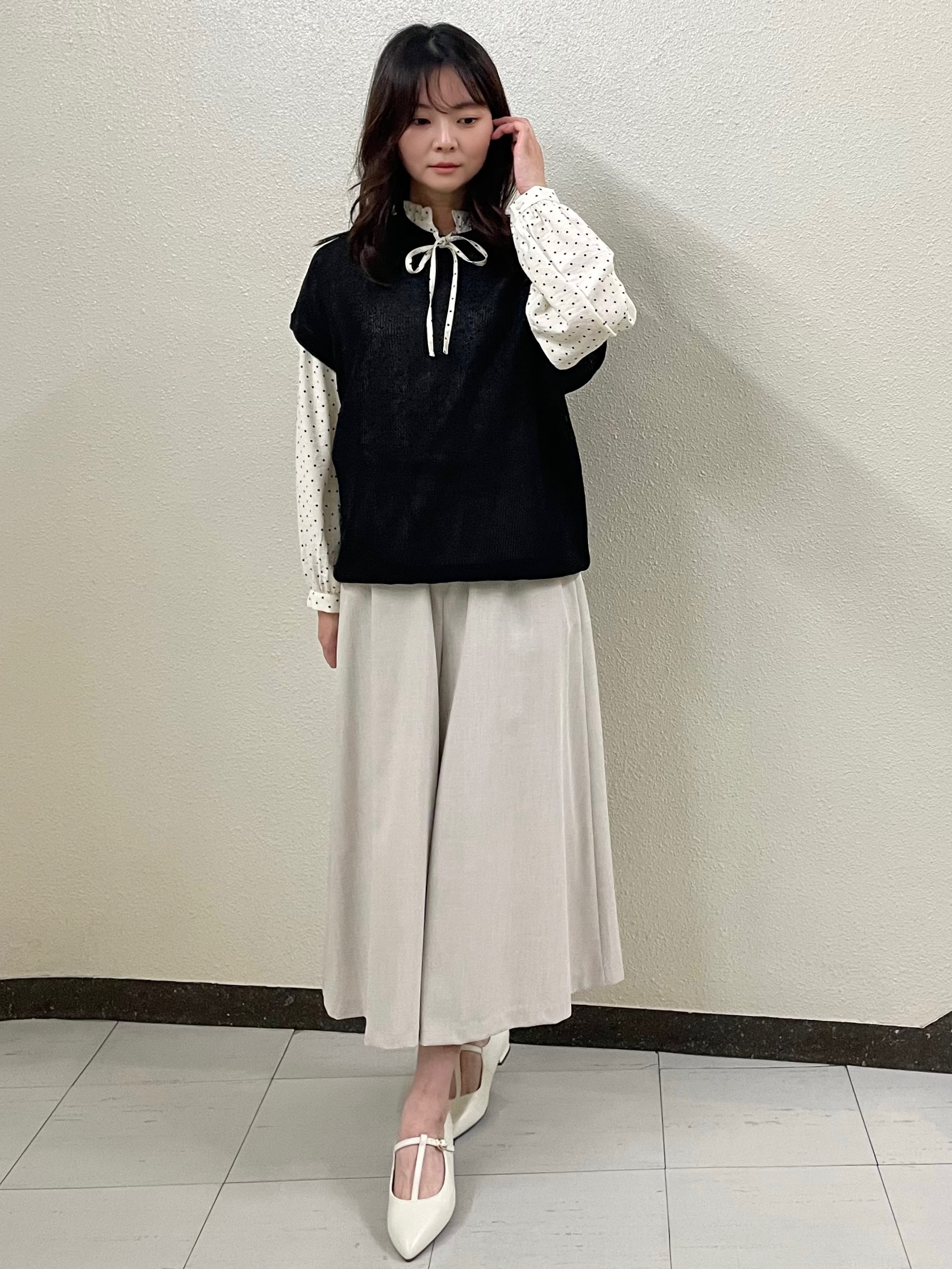 Ayaさんの「Reflect｜【セットアップ可】ドット柄ワッシャーブラウス」を使ったコーディネート