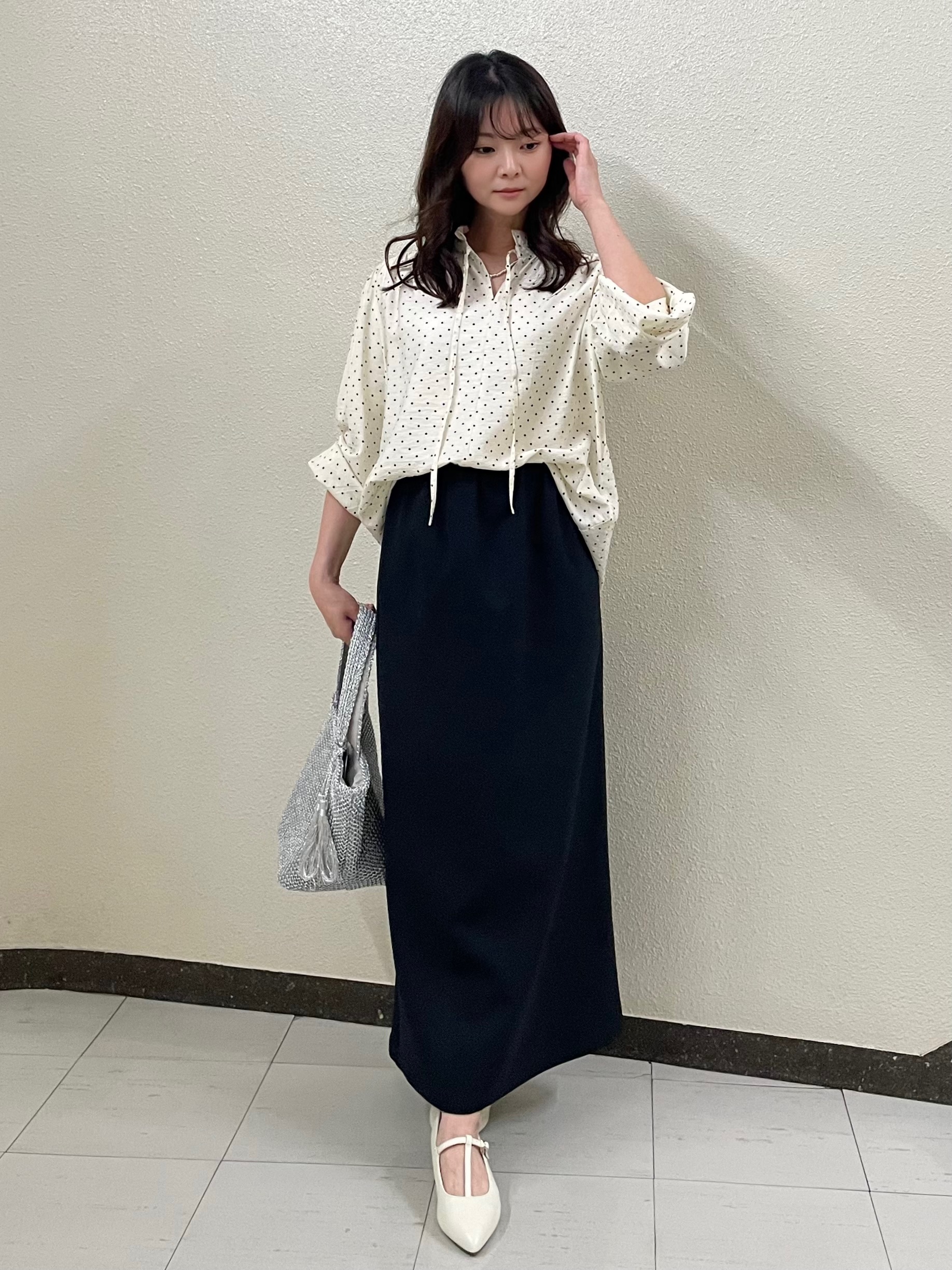 Ayaさんの「Reflect｜【セットアップ可】ドット柄ワッシャーブラウス」を使ったコーディネート