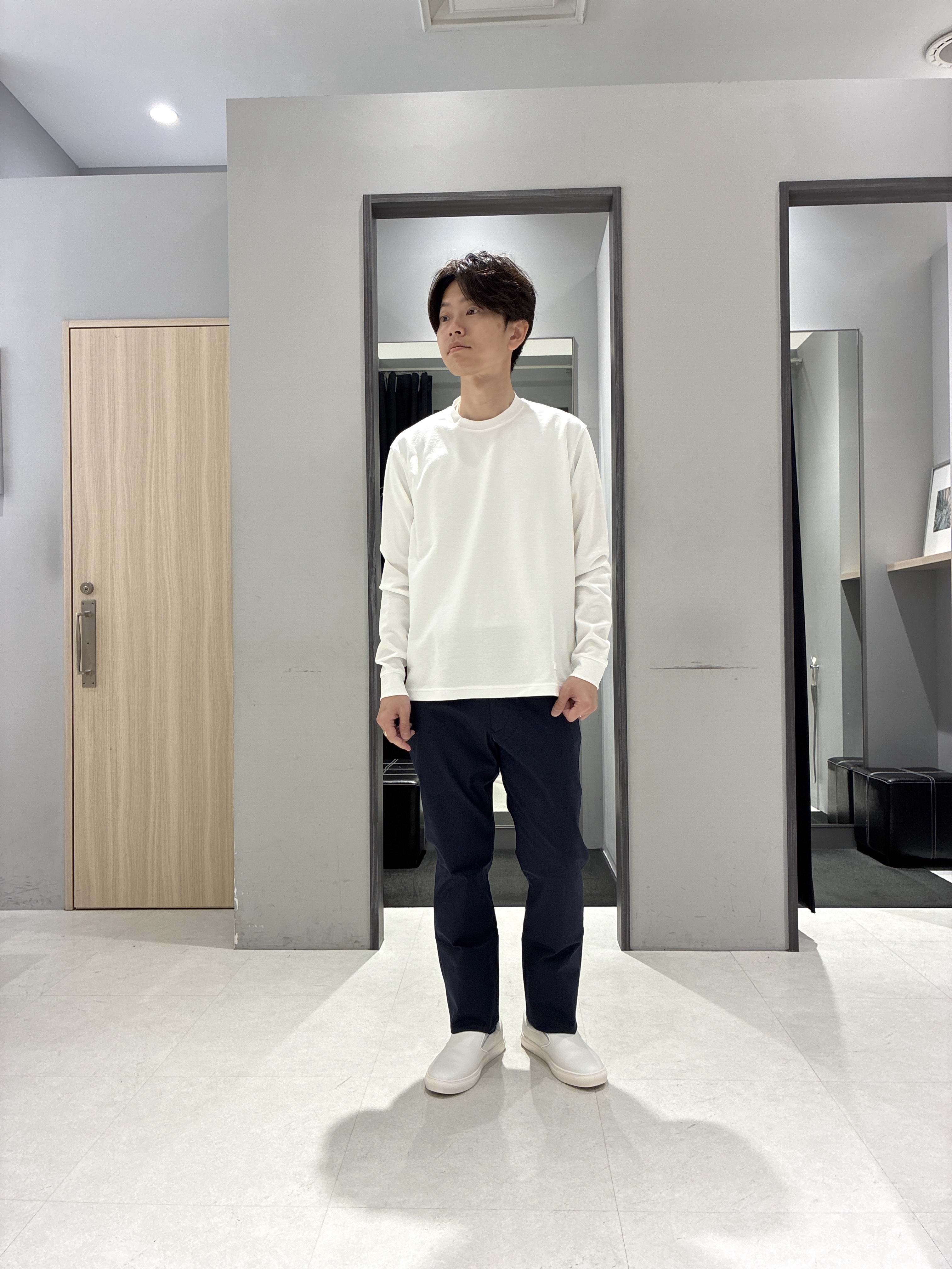 わいずみさんの「TAKEO KIKUCHI｜【抗菌防臭】COOL DOTS（R）ドビープリント ジャケット」を使ったコーディネート