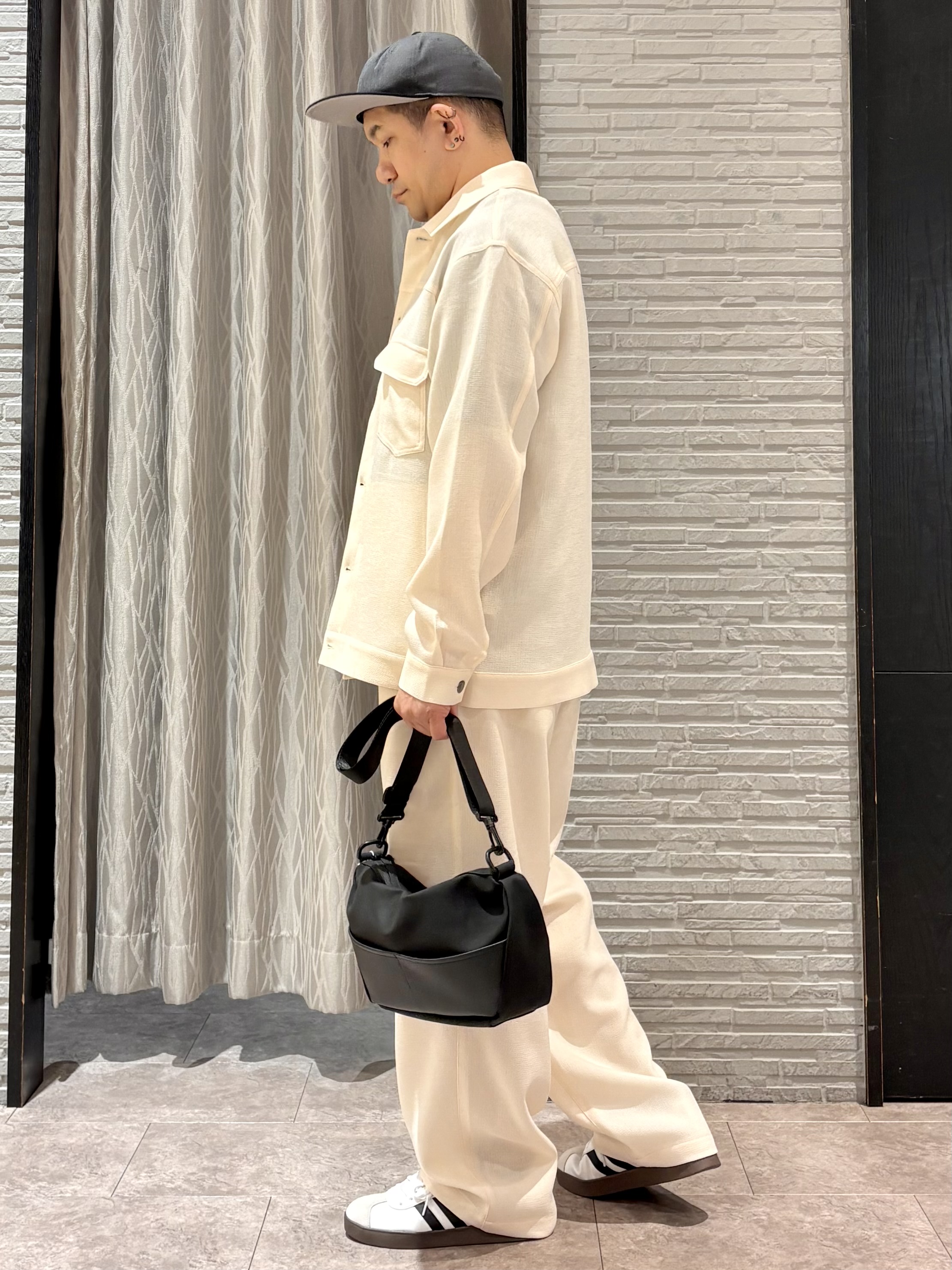 Pーyamaさんの「THE SHOP TK｜パナマメッシュ シャツブルゾン 洗濯機OK／セットアップ可」を使ったコーディネート