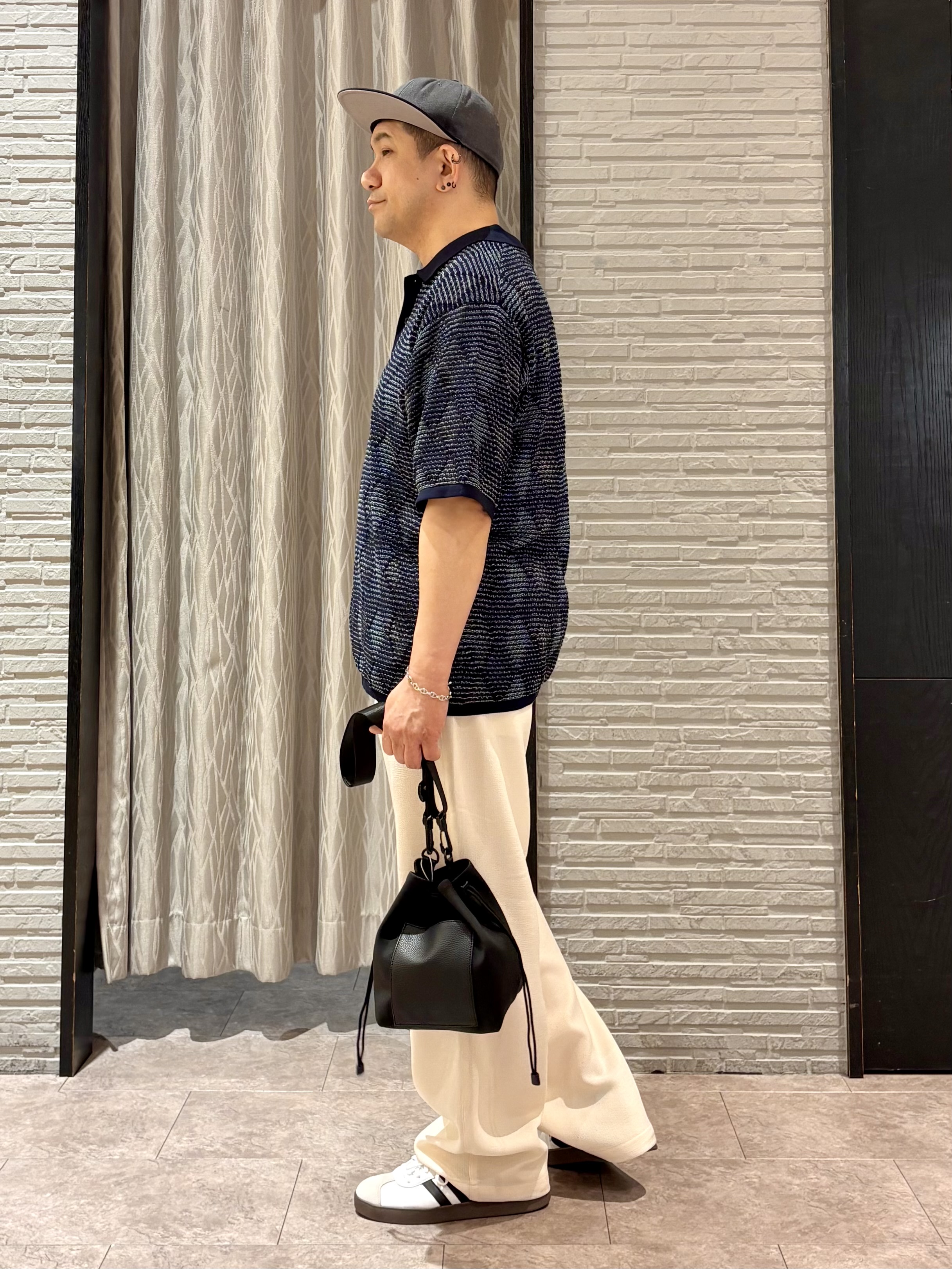 Pーyamaさんの「THE SHOP TK｜【主張しすぎない配色バランス】アーガイルメッシュポロ半袖Tシャツ 洗濯機OK」を使ったコーディネート