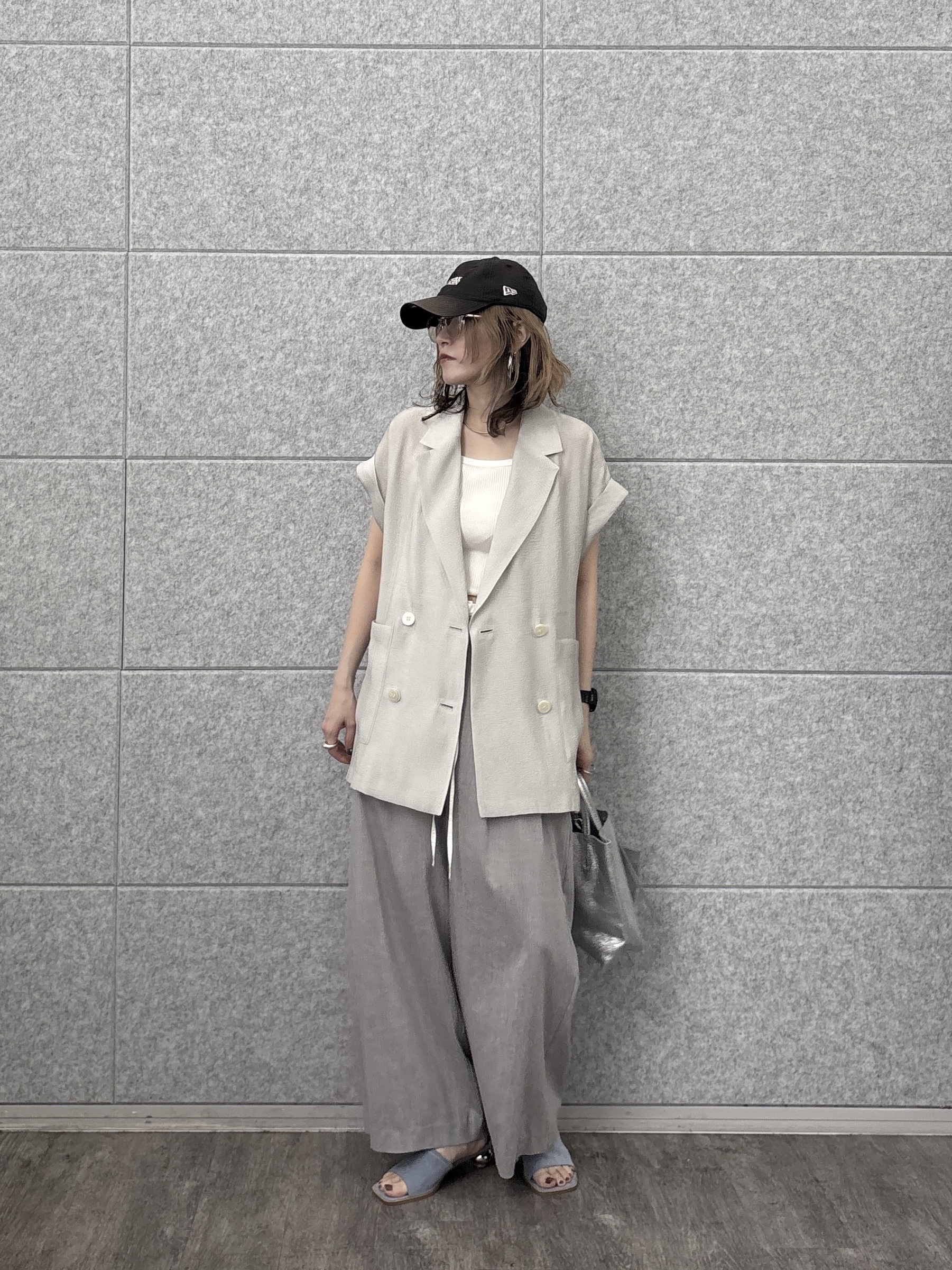 kotakiさんの「INDIVI｜ワッシャーシアーダブルジャケット」を使ったコーディネート