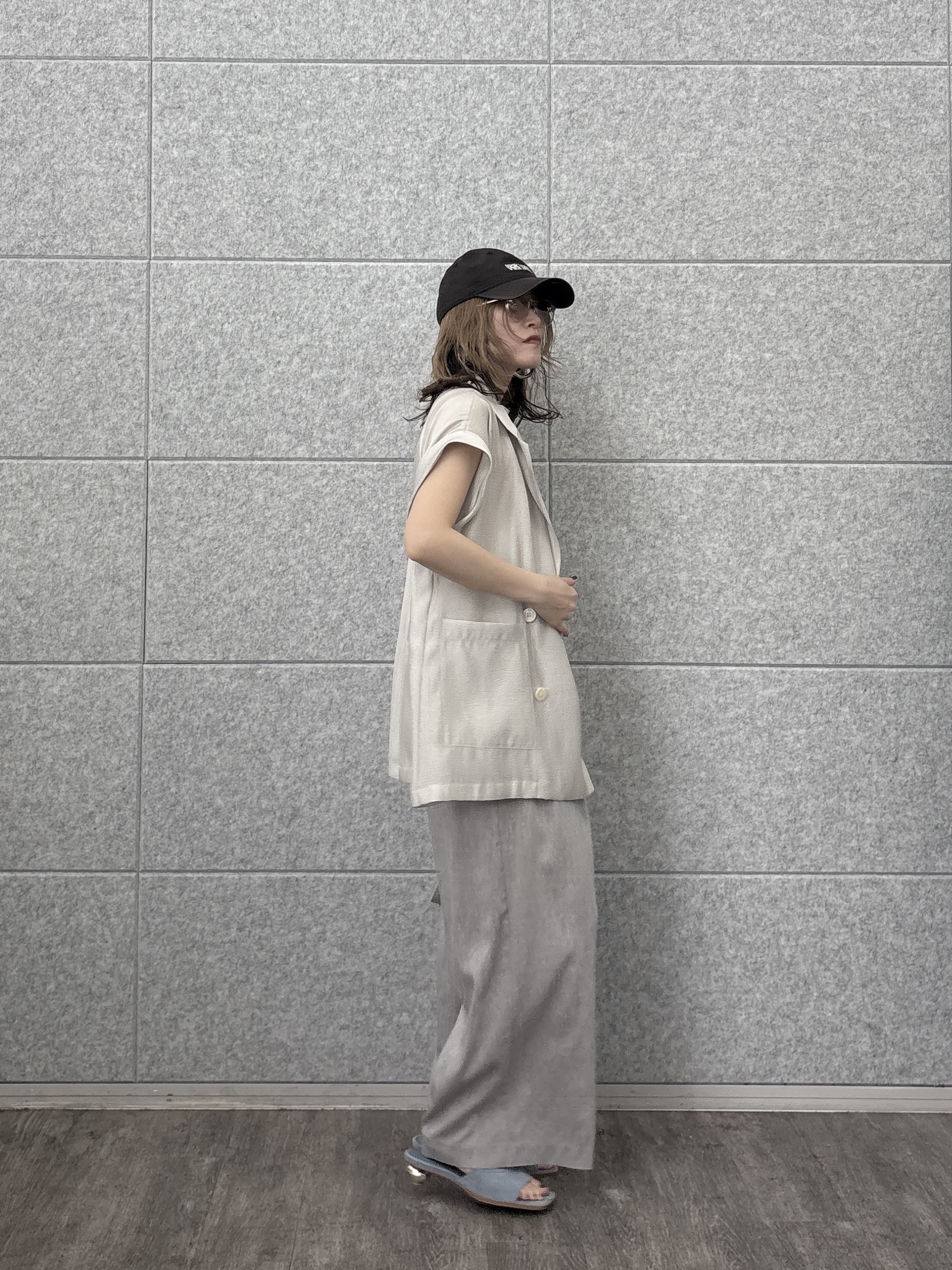 kotakiさんの「INDIVI｜ワッシャーシアーダブルジャケット」を使ったコーディネート