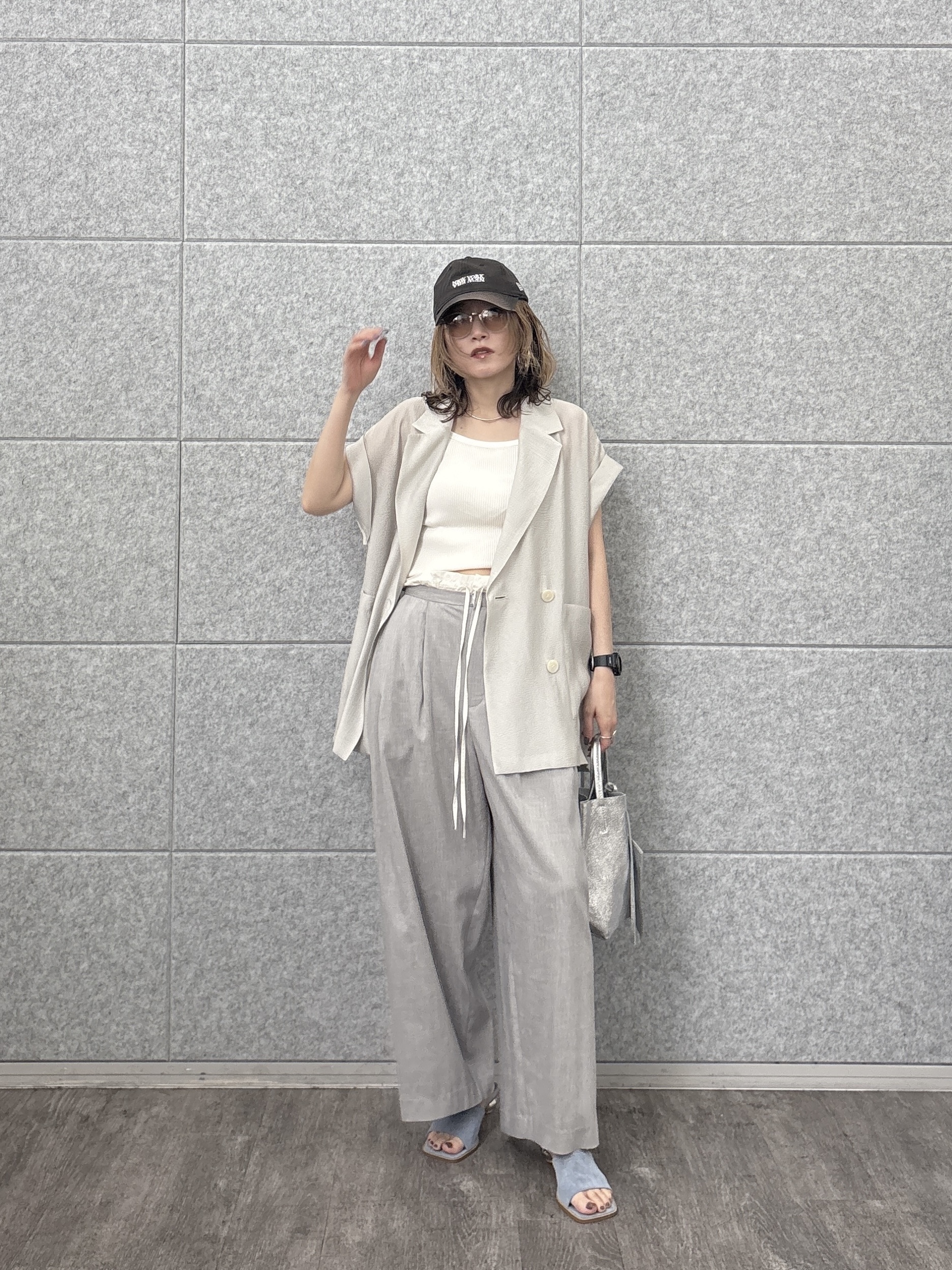 kotakiさんの「INDIVI｜ワッシャーシアーダブルジャケット」を使ったコーディネート