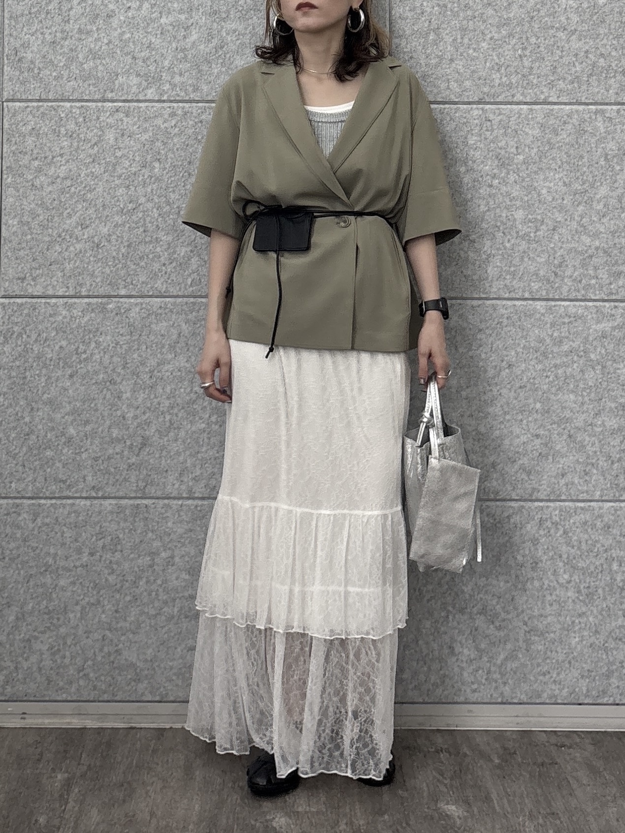kotakiさんの「INDIVI｜Comfy SET UP｜ハーフスリーブジャケット【セットアップ対応／通勤／接触冷感／UVカット】」を使ったコーディネート