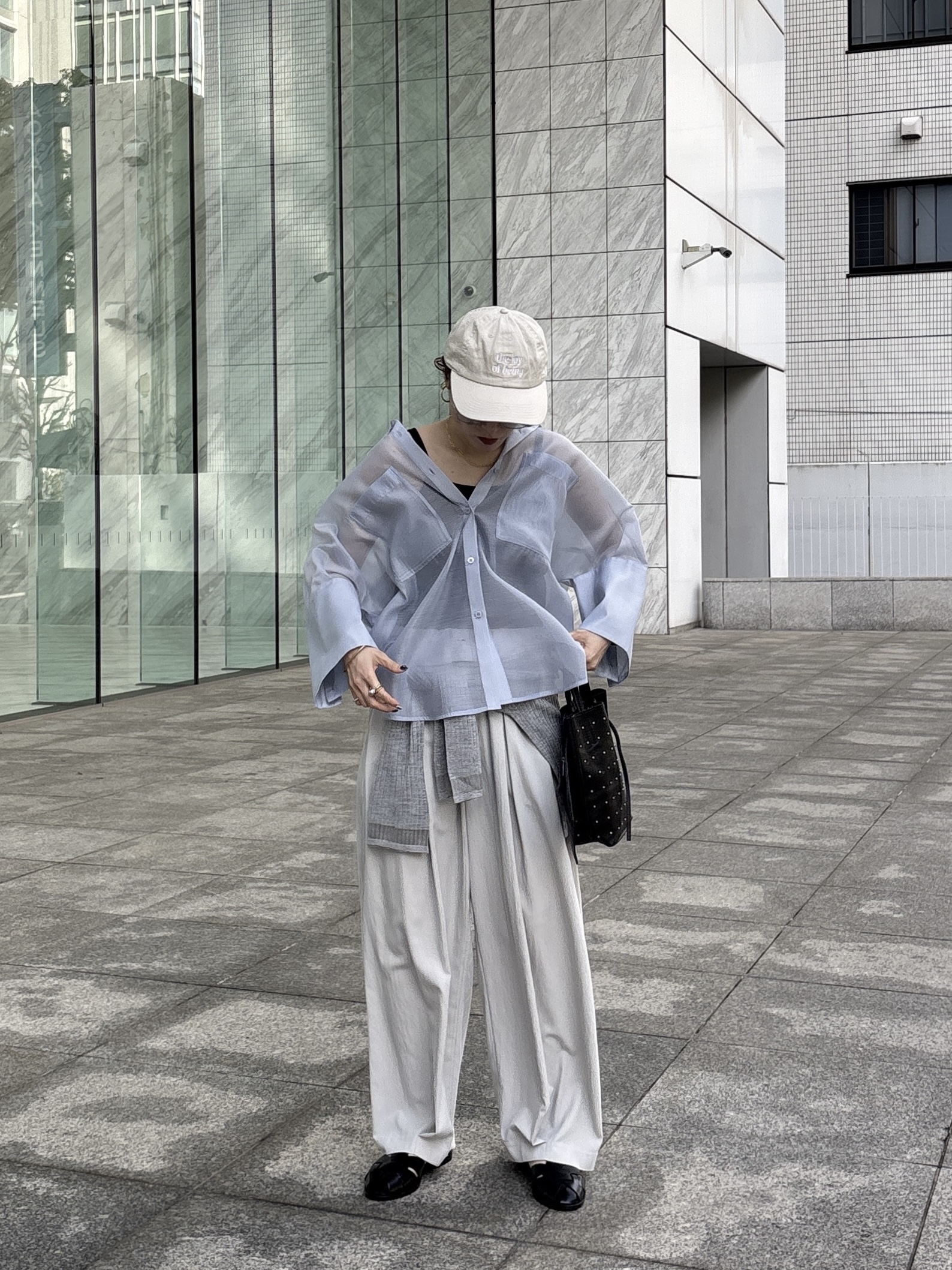 kotakiさんの「INDIVI｜【接触冷感】シアーコクーンブラウス」を使ったコーディネート