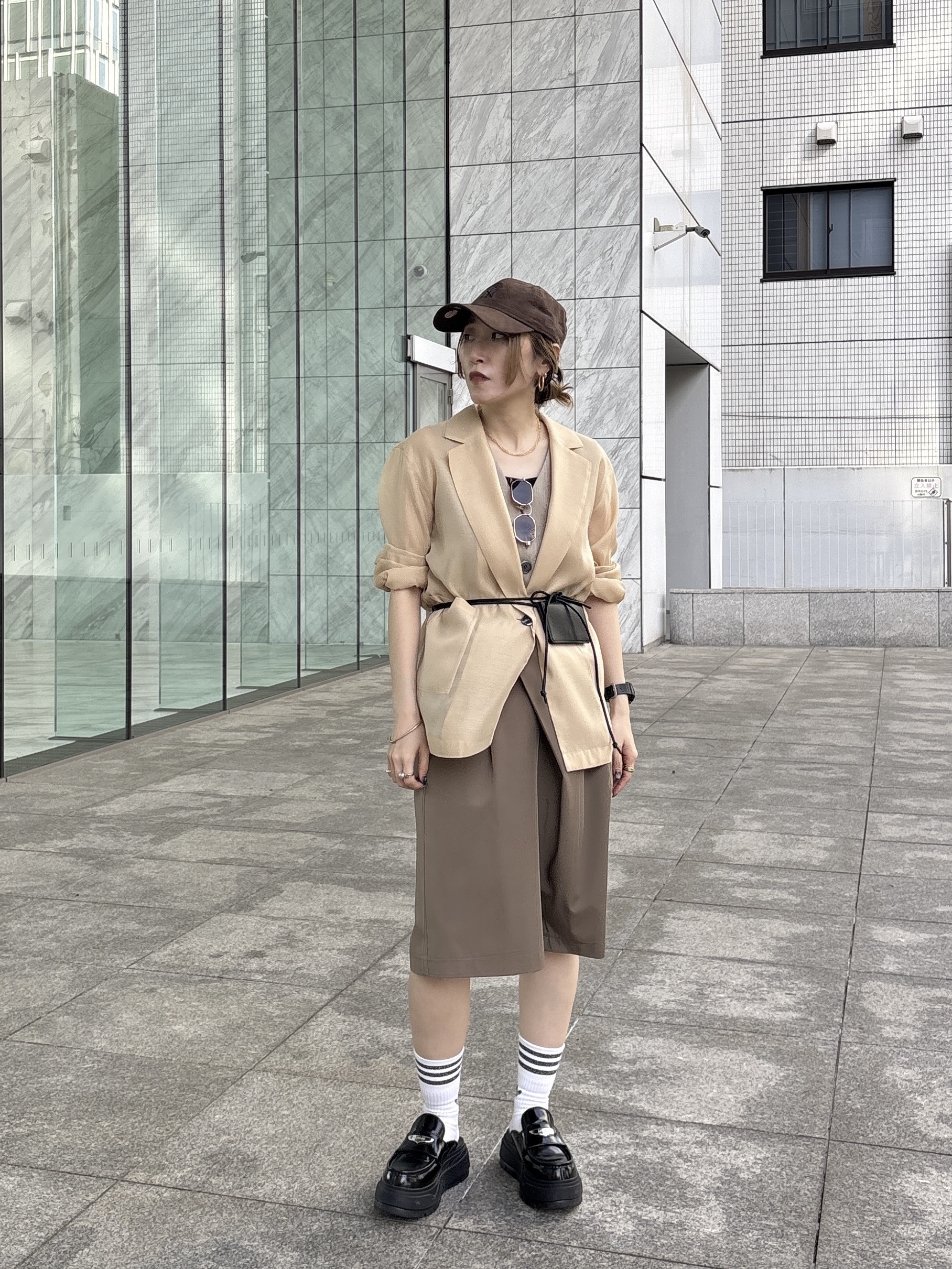 kotakiさんの「INDIVI｜シアーシャツジャケット【接触冷感】」を使ったコーディネート