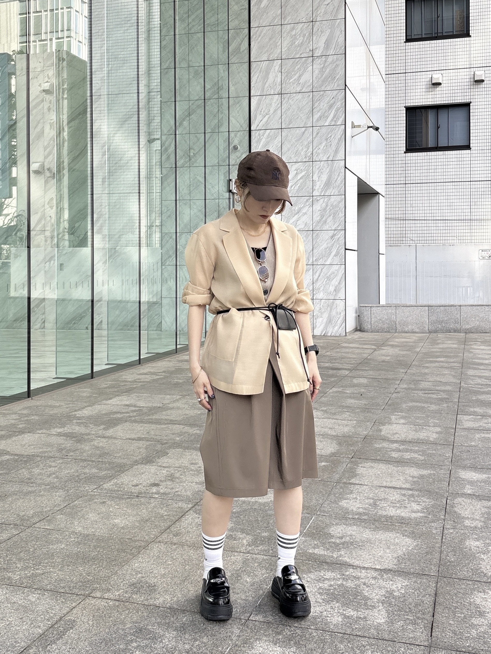 kotakiさんの「INDIVI｜シアーシャツジャケット【接触冷感】」を使ったコーディネート