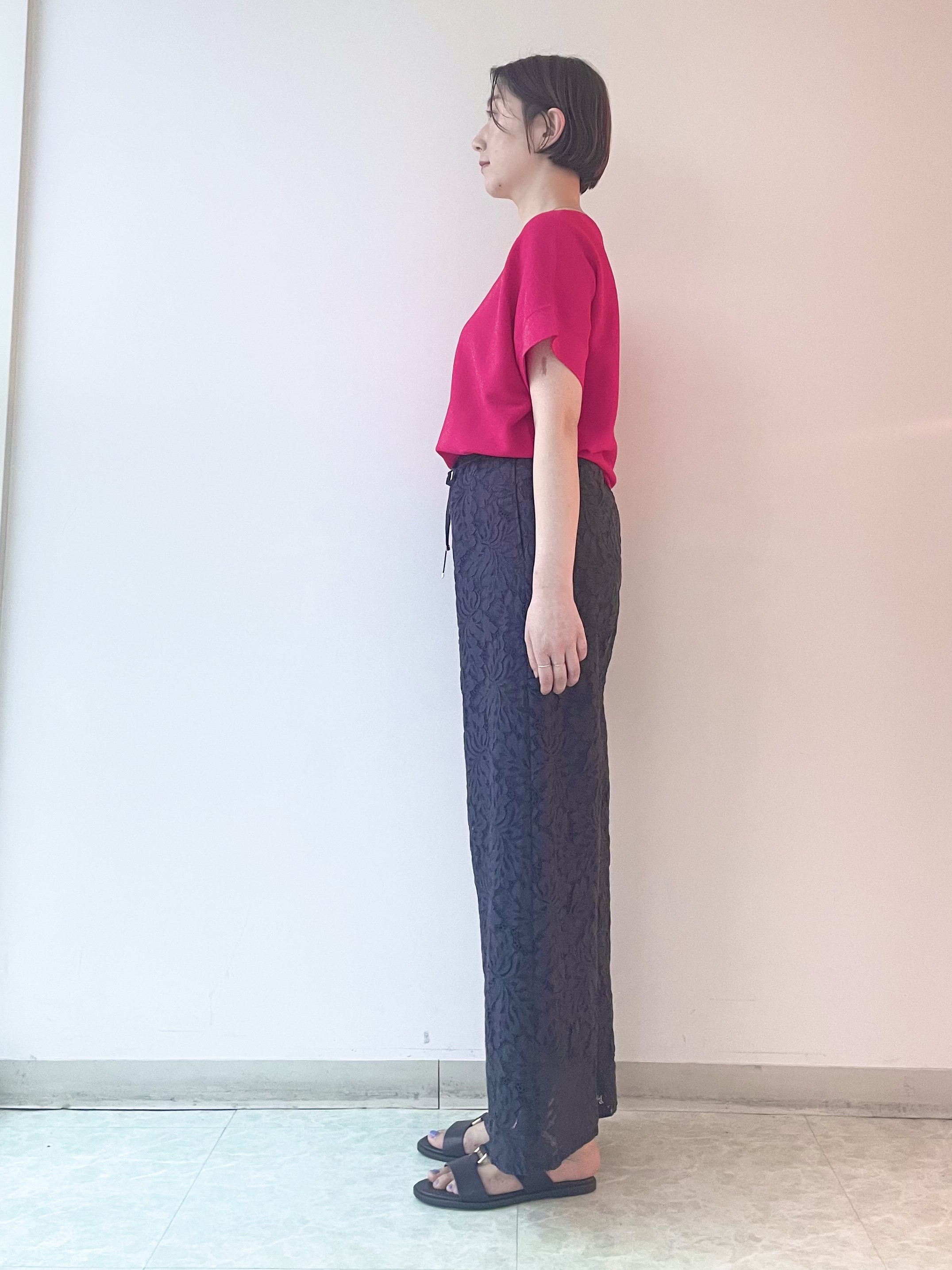 aliceさんの「UNTITLED｜【11色展開/体型カバー】前後2WAYフレンチスリーブニット」を使ったコーディネート