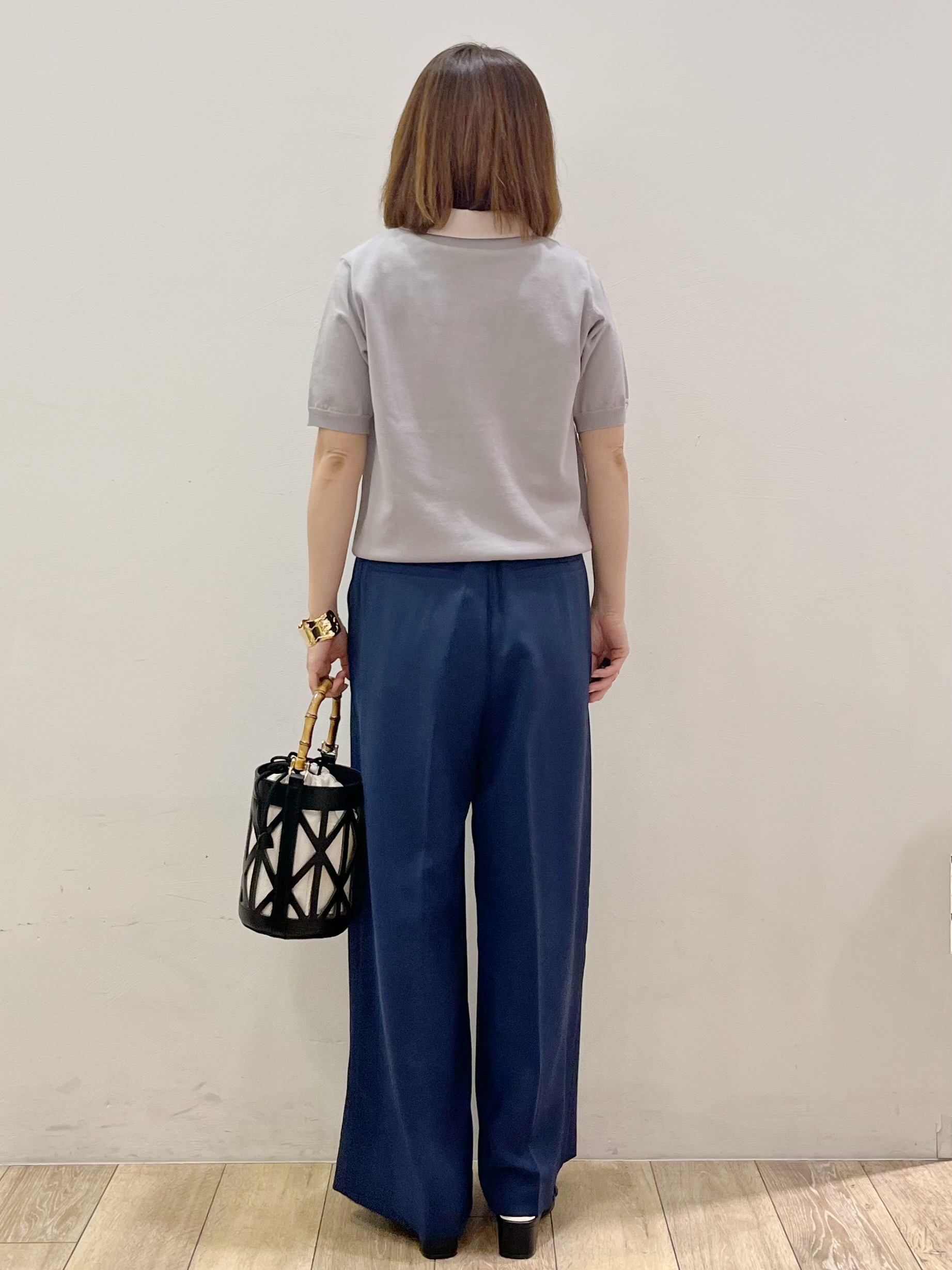 kcさんの「OPAQUE.CLIP｜2WAY衿付きニット【洗濯機OK】」を使ったコーディネート