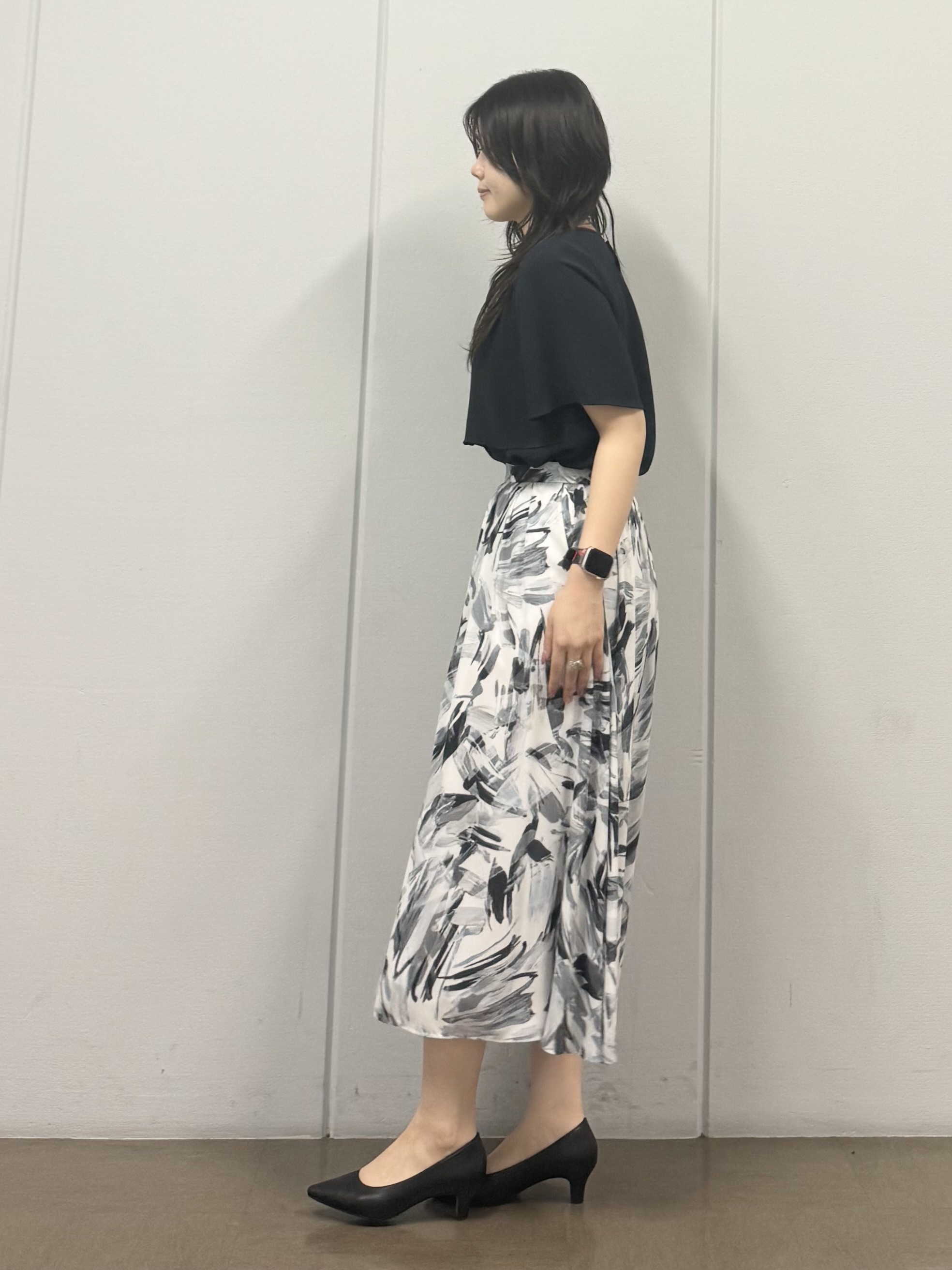 mizukiさんの「INDIVI｜【着る日傘】ハーフスリーブダブルジャケット」を使ったコーディネート