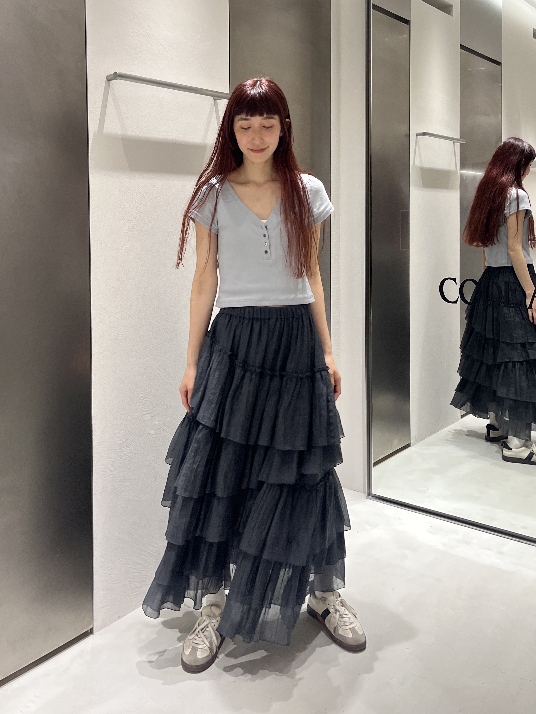 Rielさんの「CODE A｜M everyday rib button tee」を使ったコーディネート