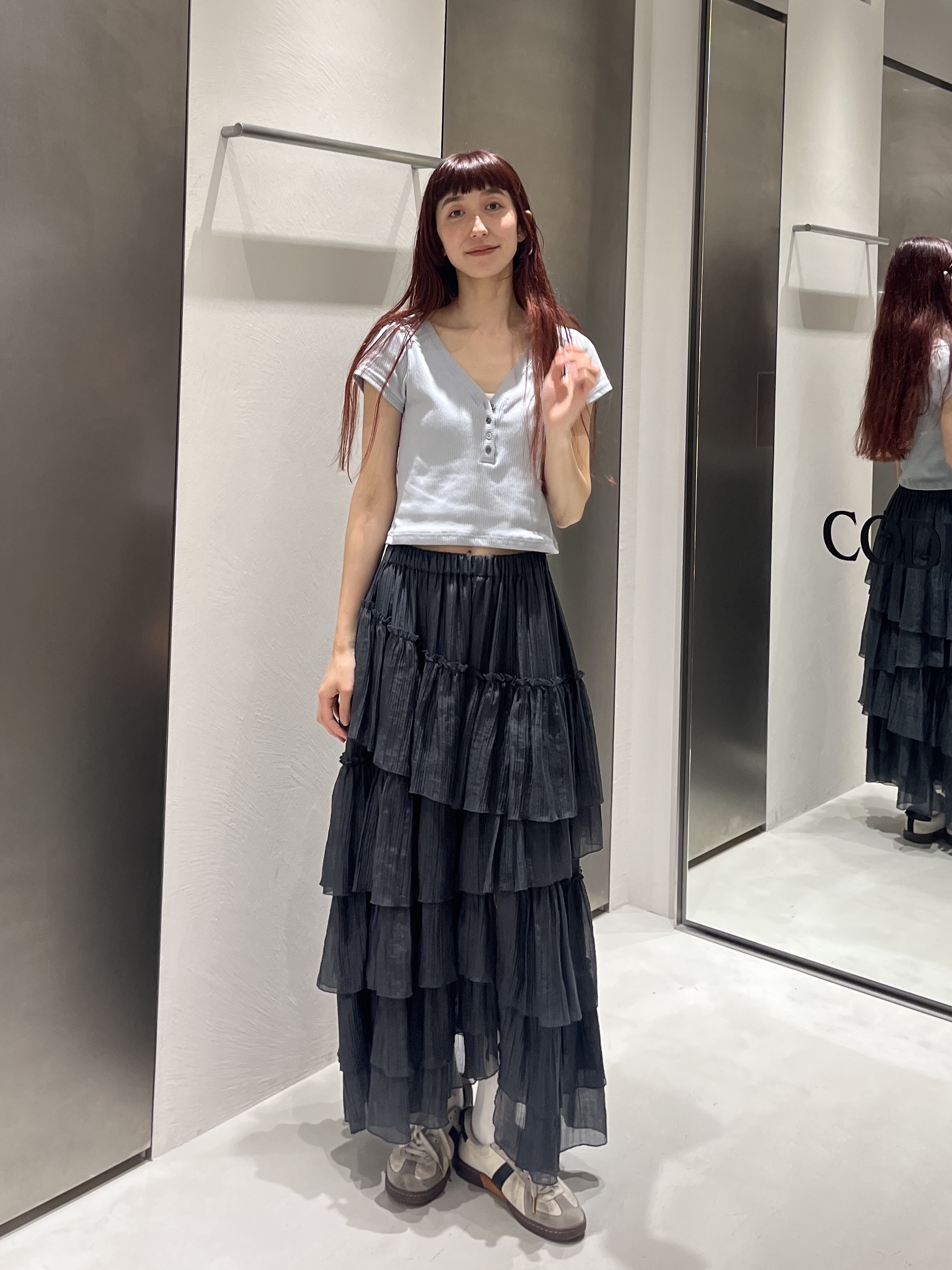 Rielさんの「CODE A｜M everyday rib button tee」を使ったコーディネート