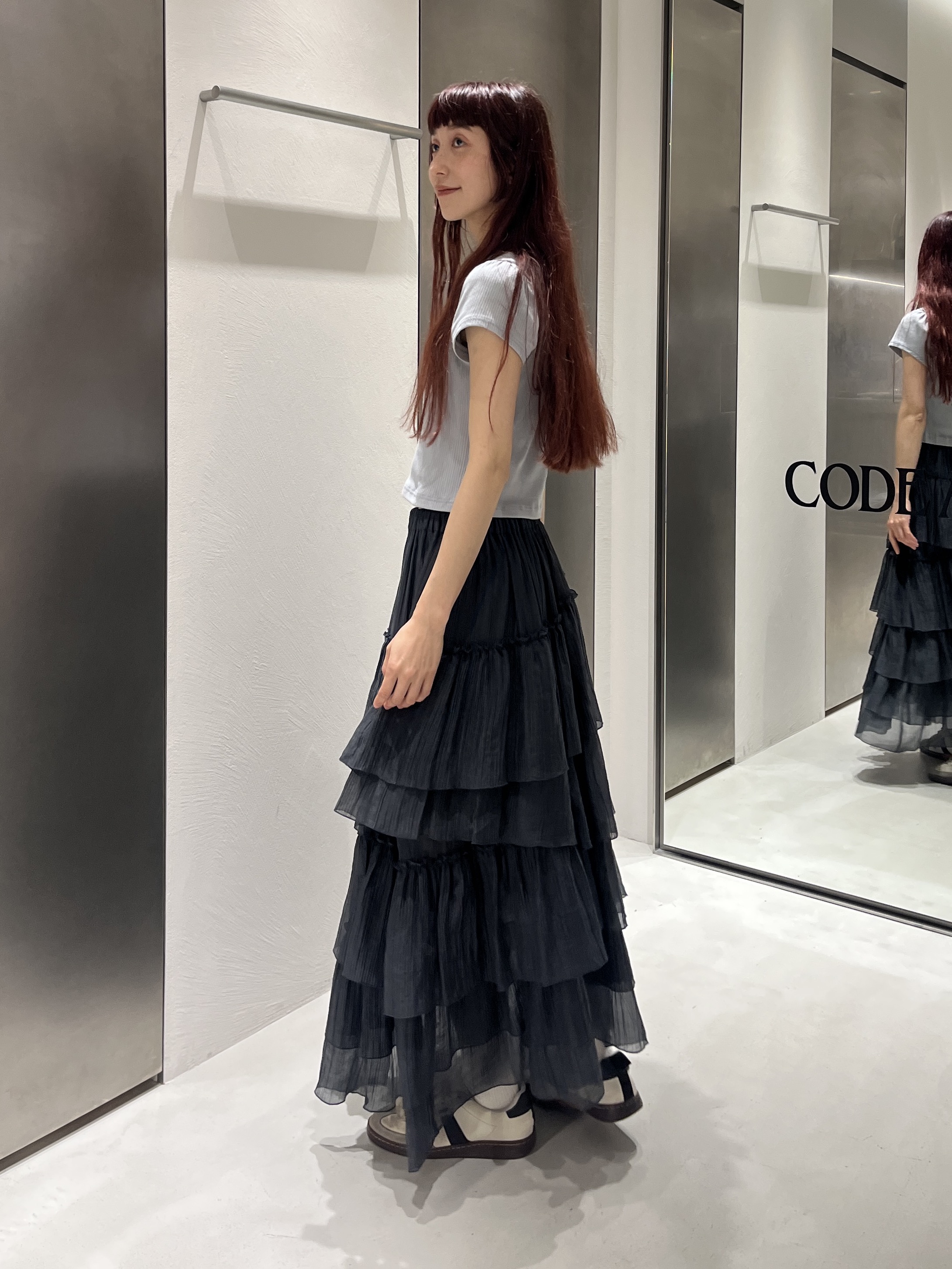 Rielさんの「CODE A｜M everyday rib button tee」を使ったコーディネート