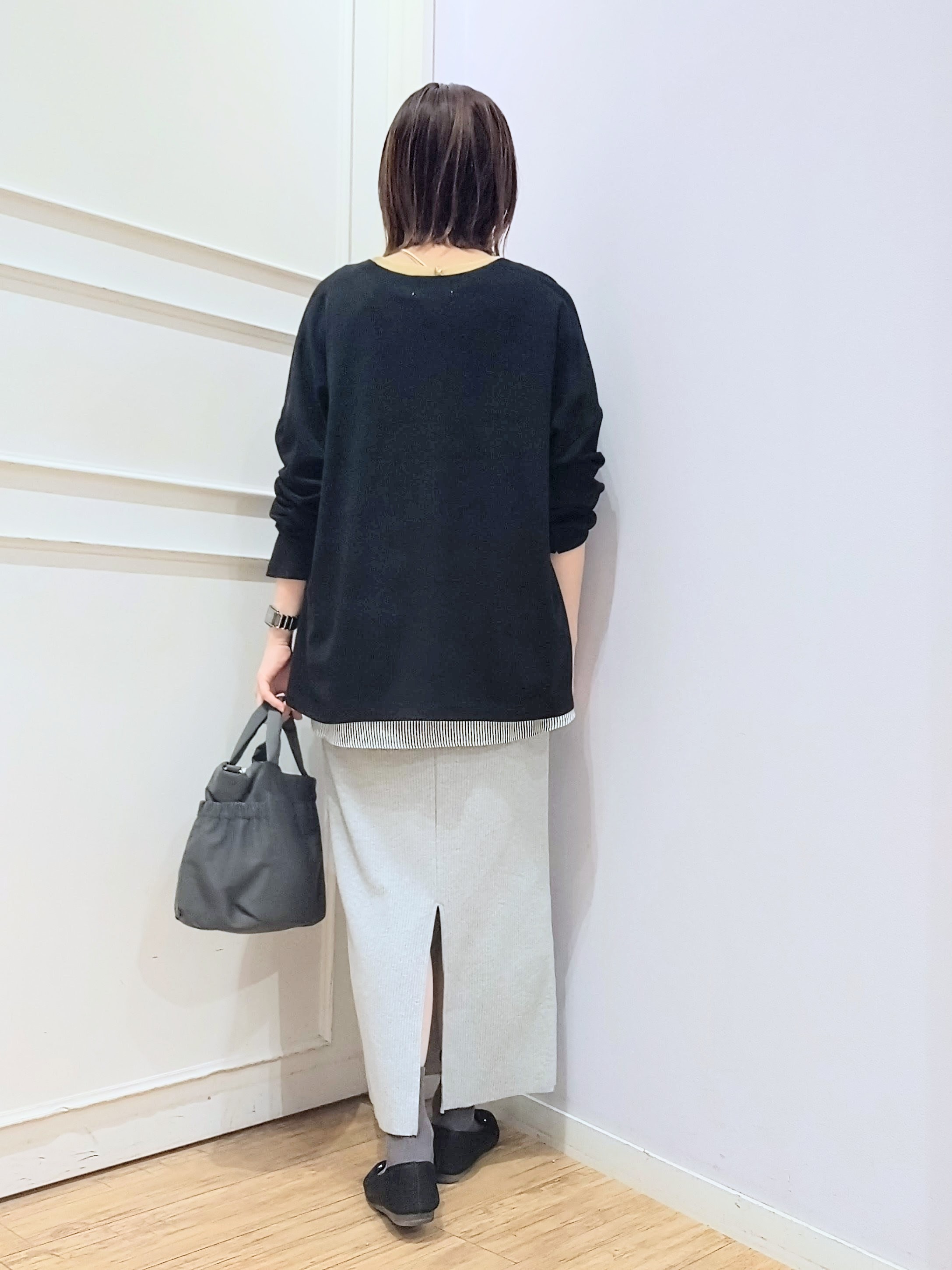 miomioさんの「SHOO･LA･RUE｜【洗濯機可/体型カバー】1枚でサマ見え 7分袖スラブレイヤード風トップス」を使ったコーディネート