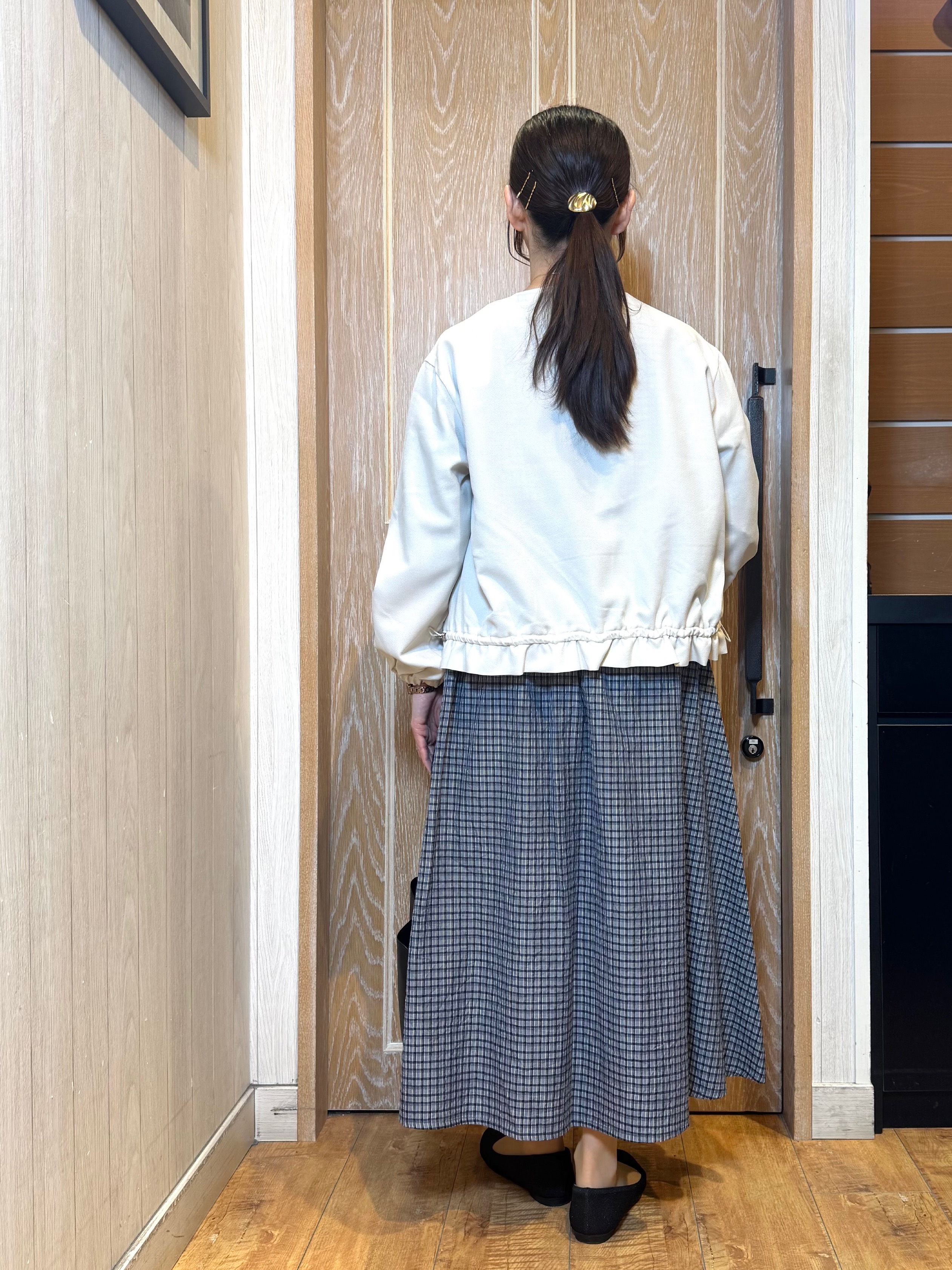KAORIさんの「SHOO･LA･RUE｜【S-LL】スタイルアップを叶える　大人のドロストブルゾン」を使ったコーディネート