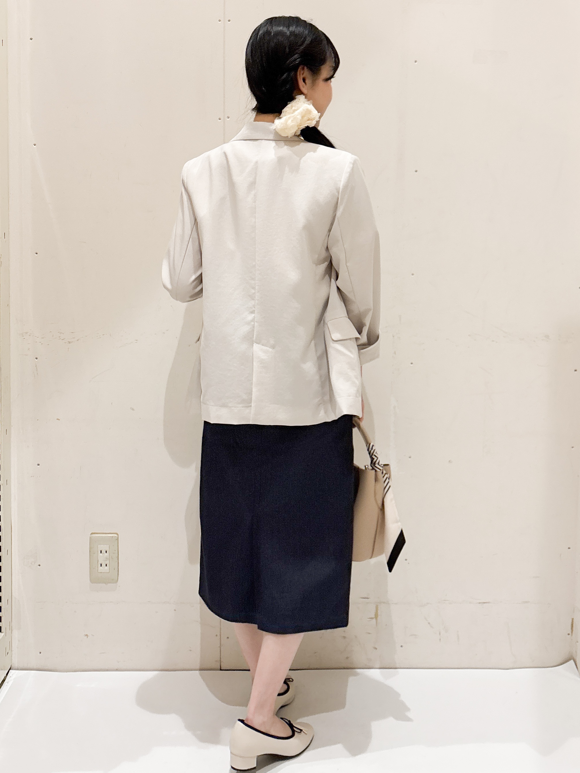 Hinaさんの「OPAQUE.CLIP｜《再入荷》ダブルブレストテーラードジャケット【接触冷感／吸水速乾／イージーアイロン／防シワ／洗濯機O」を使ったコーディネート