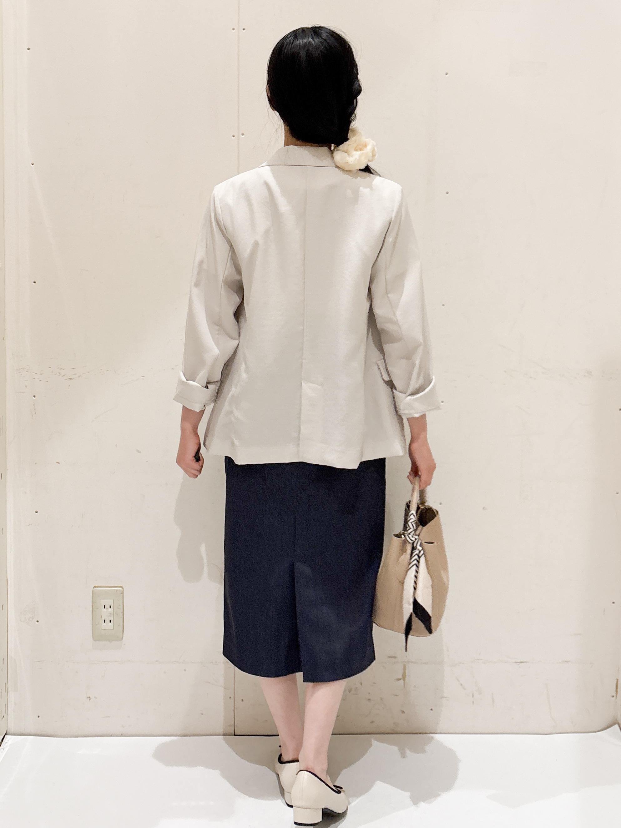 Hinaさんの「OPAQUE.CLIP｜《再入荷》ダブルブレストテーラードジャケット【接触冷感／吸水速乾／イージーアイロン／防シワ／洗濯機O」を使ったコーディネート