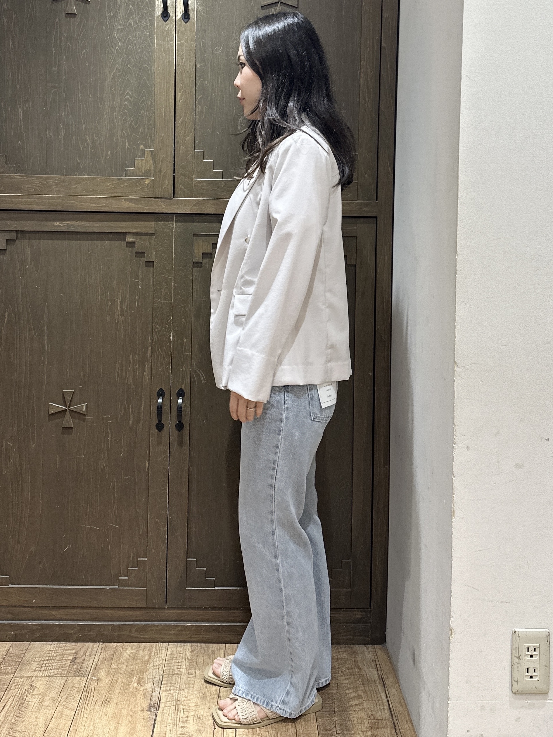kanaさんの「index｜《再入荷》ダブルブレストテーラードジャケット【接触冷感／吸水速乾／イージーアイロン／防シワ／洗濯機O」を使ったコーディネート