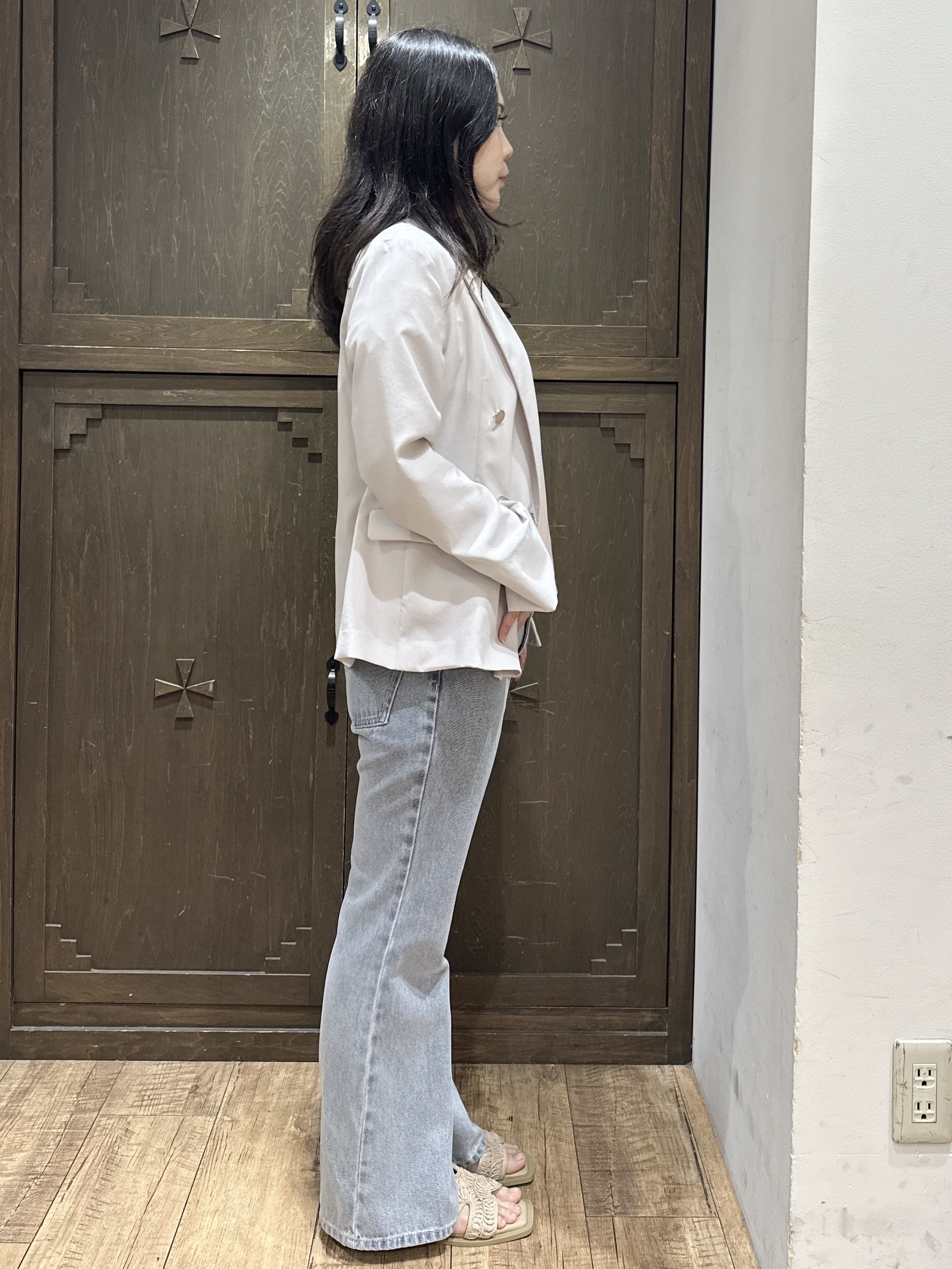 kanaさんの「index｜《再入荷》ダブルブレストテーラードジャケット【接触冷感／吸水速乾／イージーアイロン／防シワ／洗濯機O」を使ったコーディネート