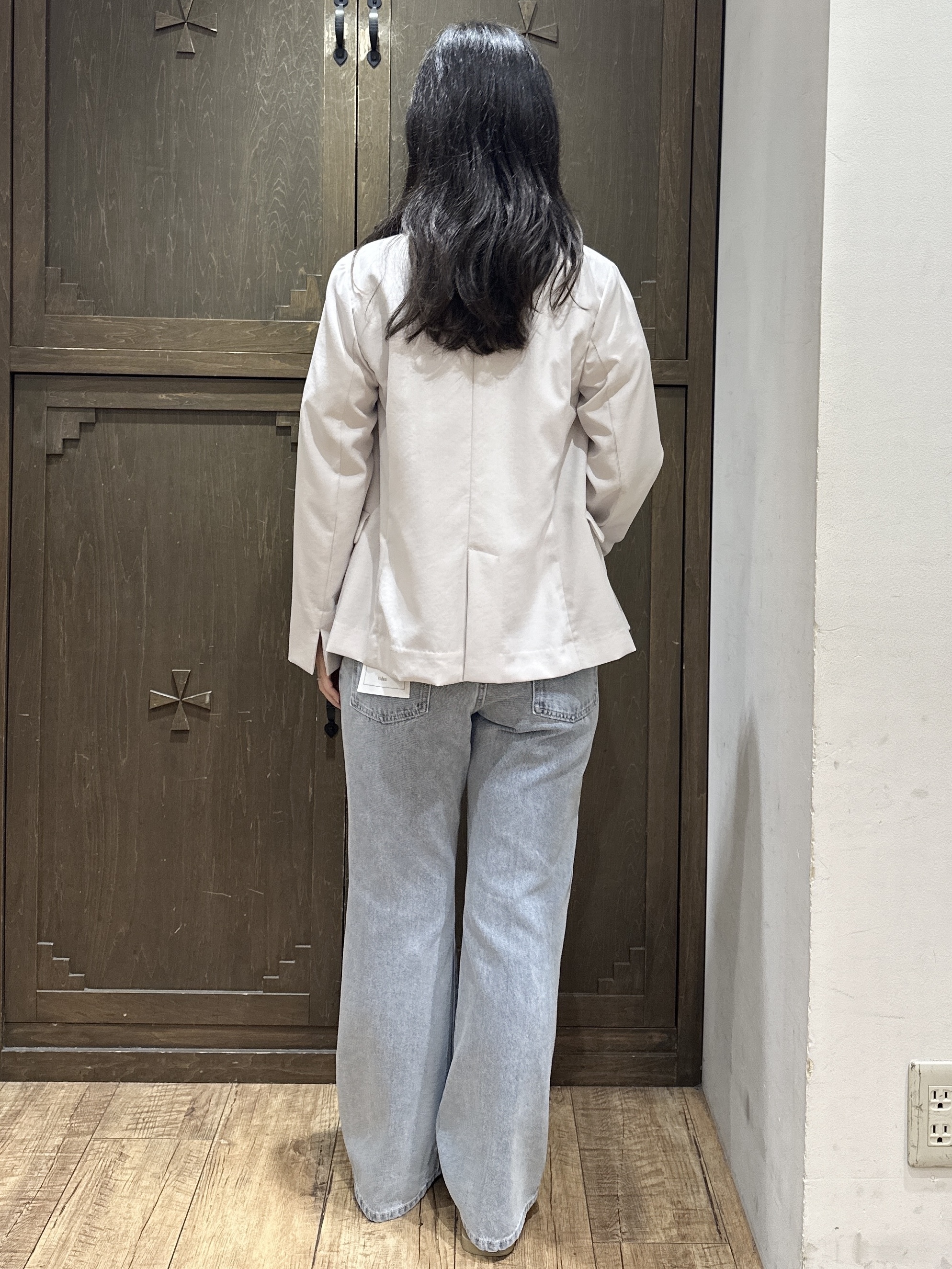 kanaさんの「index｜《再入荷》ダブルブレストテーラードジャケット【接触冷感／吸水速乾／イージーアイロン／防シワ／洗濯機O」を使ったコーディネート