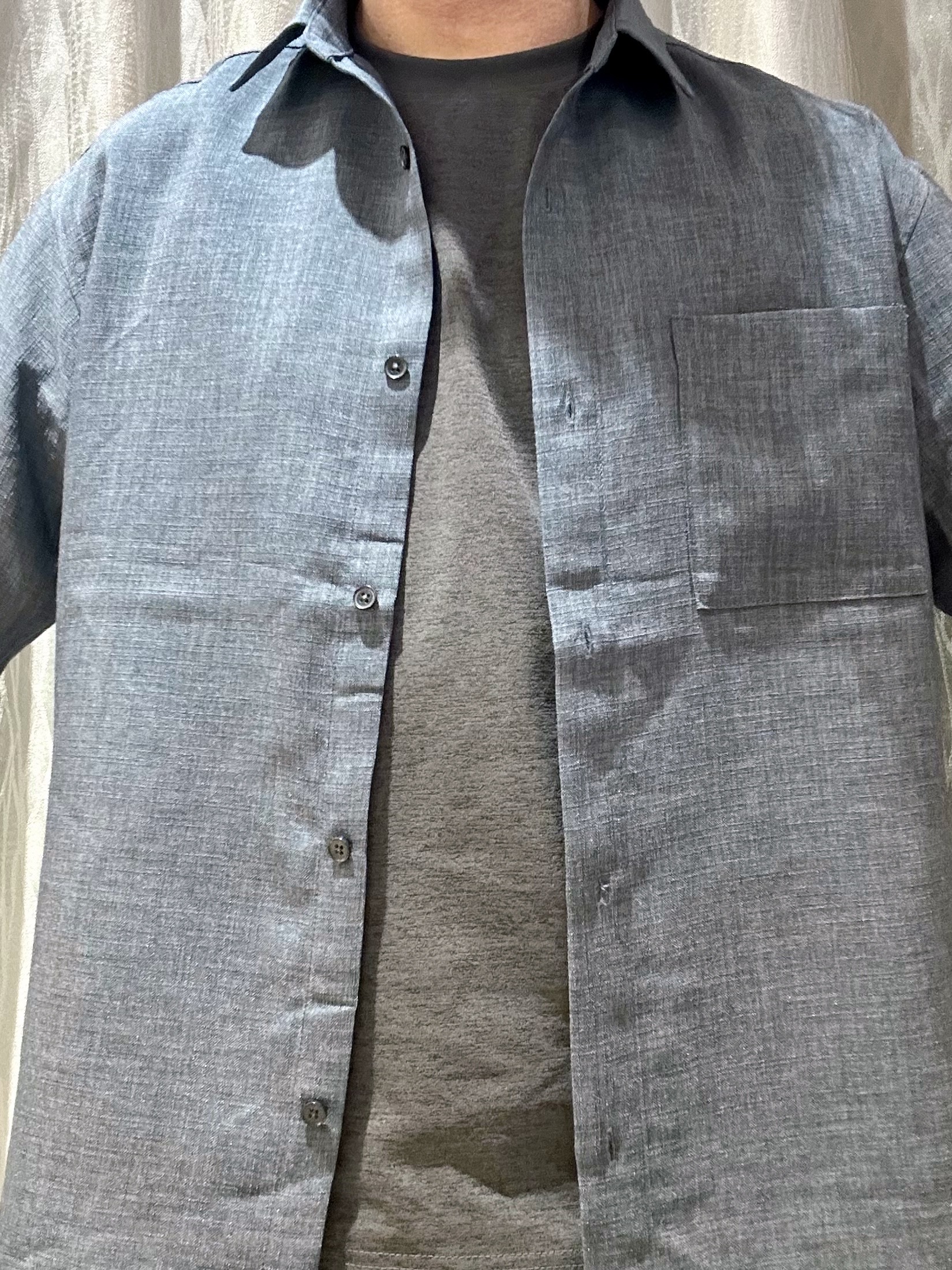 KENJI Iさんの「THE SHOP TK｜【LINO FINE】リネンライク 長袖シャツ UVカット/イージーケア/吸水速乾/洗濯機OK」を使ったコーディネート