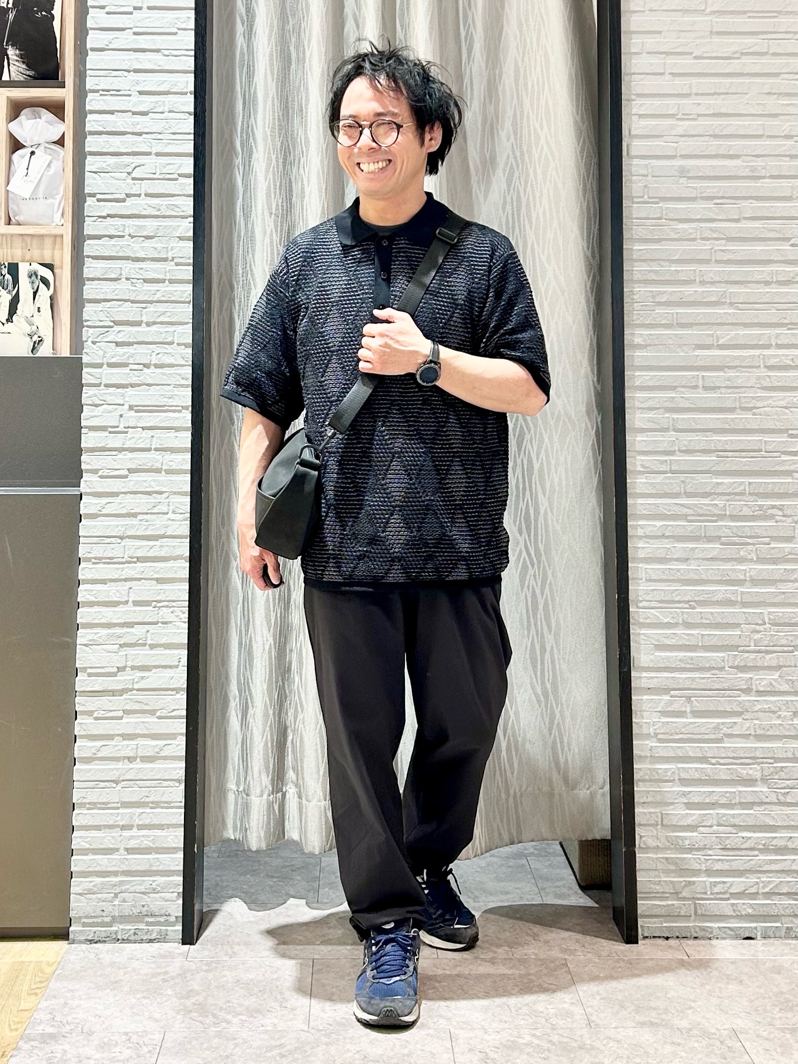 KENJI Iさんの「THE SHOP TK｜【主張しすぎない配色バランス】アーガイルメッシュポロ半袖Tシャツ 洗濯機OK」を使ったコーディネート