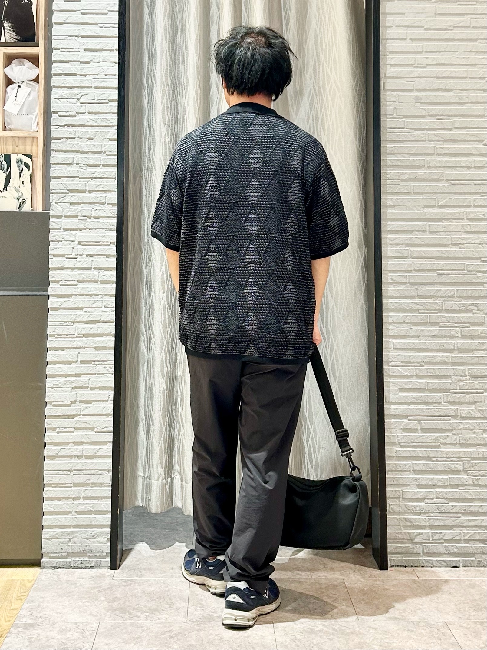 KENJI Iさんの「THE SHOP TK｜【主張しすぎない配色バランス】アーガイルメッシュポロ半袖Tシャツ 洗濯機OK」を使ったコーディネート
