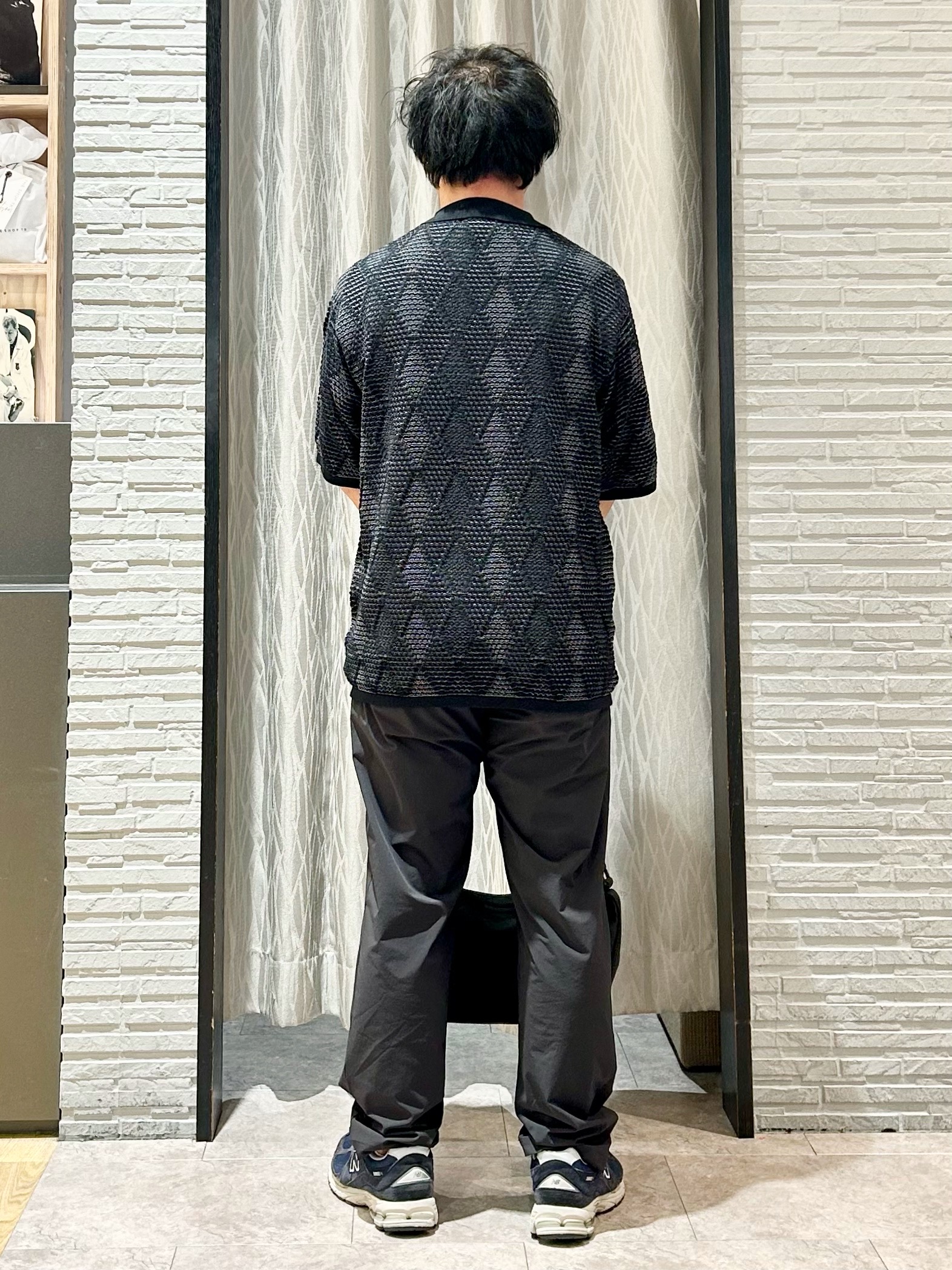 KENJI Iさんの「THE SHOP TK｜【主張しすぎない配色バランス】アーガイルメッシュポロ半袖Tシャツ 洗濯機OK」を使ったコーディネート