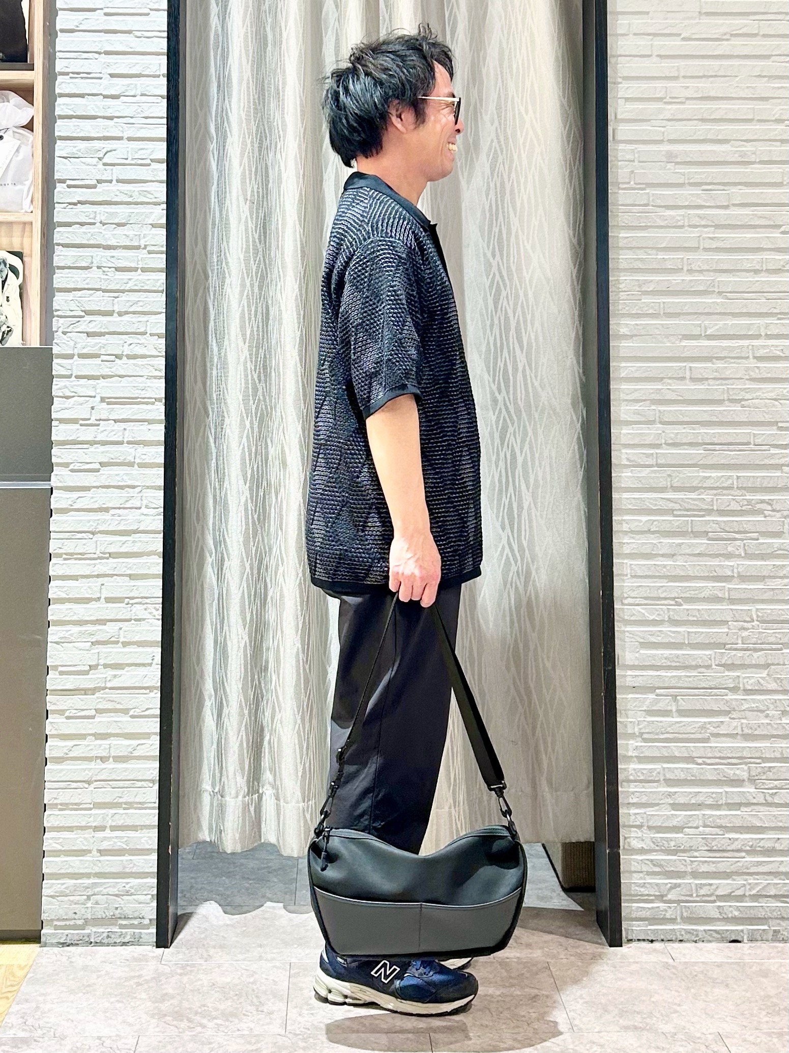 KENJI Iさんの「THE SHOP TK｜【主張しすぎない配色バランス】アーガイルメッシュポロ半袖Tシャツ 洗濯機OK」を使ったコーディネート