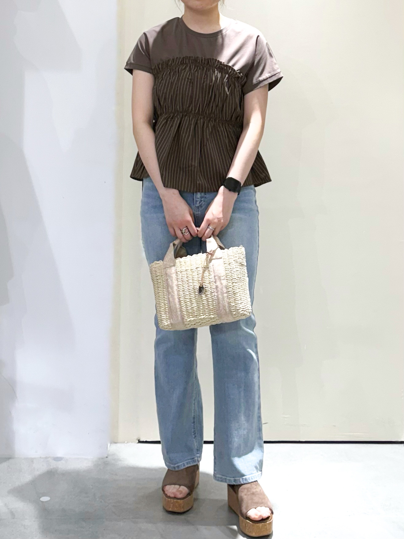 sayaさんの「OPAQUE.CLIP｜ビスチェドッキングTシャツ【洗濯機OK】」を使ったコーディネート