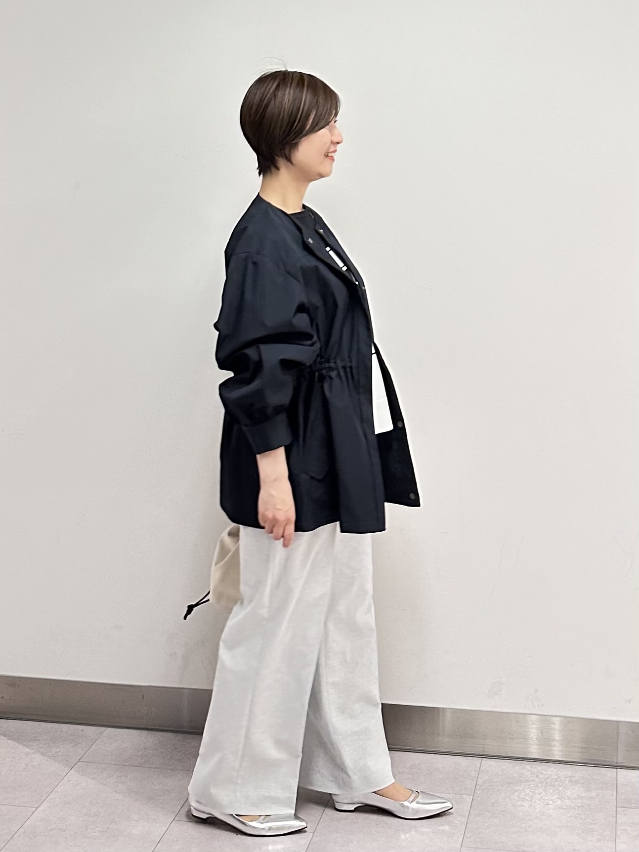 みなこさんの「UNTITLED｜【洗える/ゆったり】ボーダーボートネックニット」を使ったコーディネート