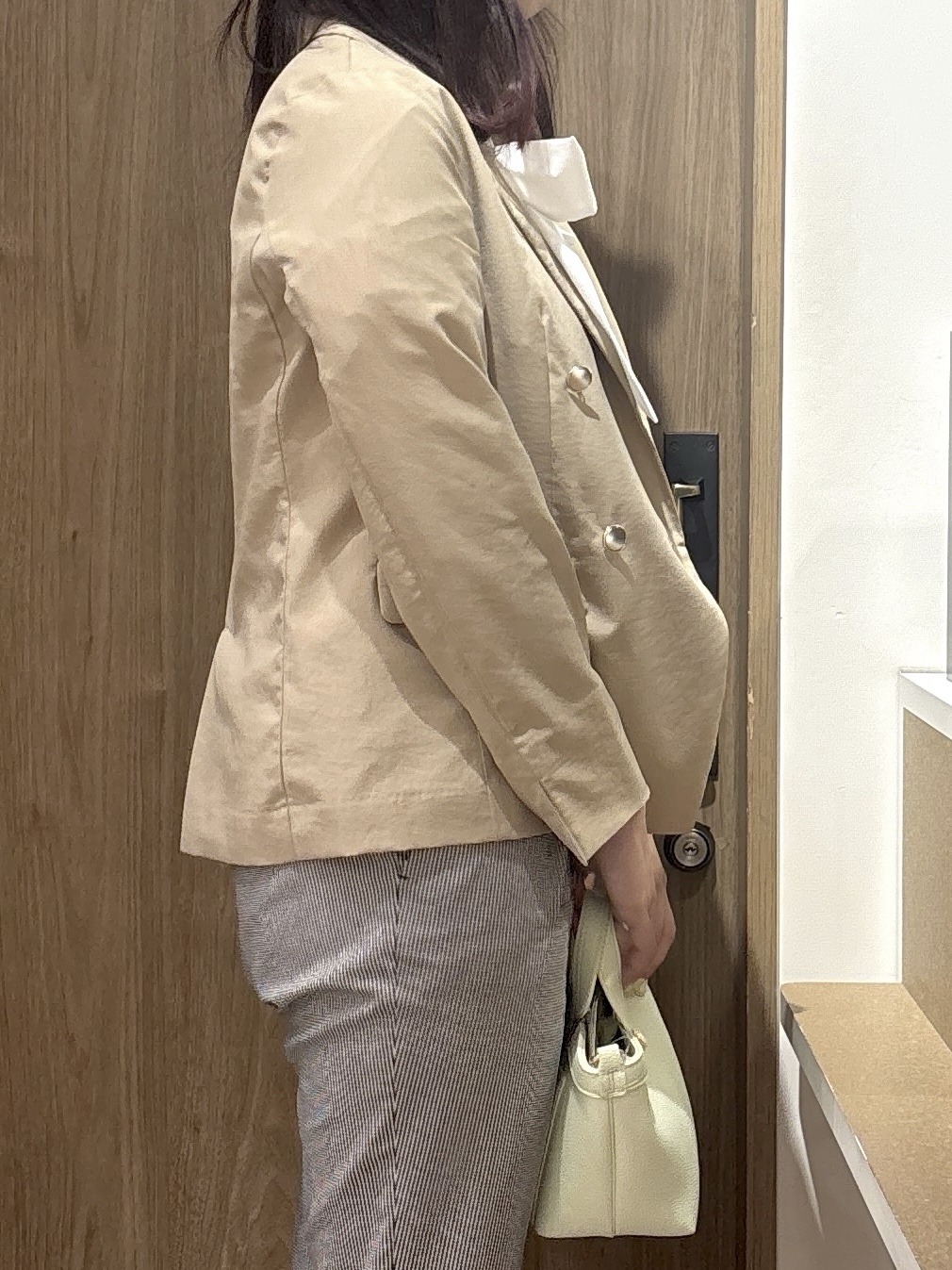 このかさんの「index｜《再入荷》ダブルブレストテーラードジャケット【接触冷感／吸水速乾／イージーアイロン／防シワ／洗濯機O」を使ったコーディネート