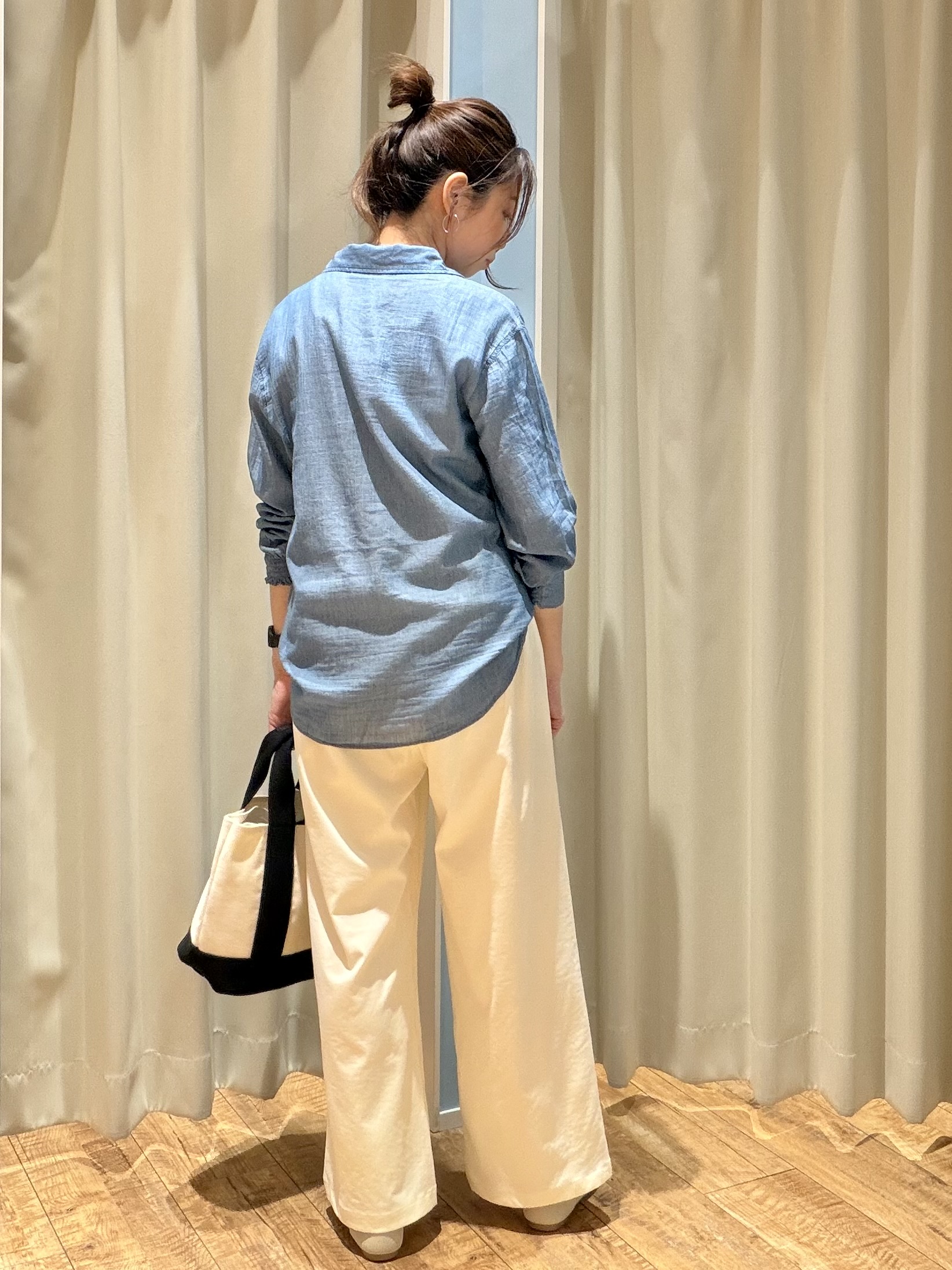 ｔｅｎｃｈｏさんの「SHOO･LA･RUE｜【ネックアソート】裏ひんやりテレコ5分袖トップス」を使ったコーディネート