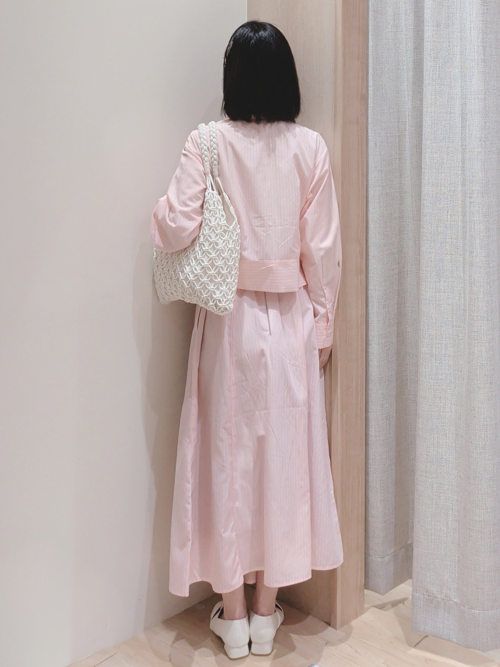 Yuiさんの「grove｜【貴島明日香さん着用／イージーケア／接触冷感】麻混クロップドシャツ」を使ったコーディネート