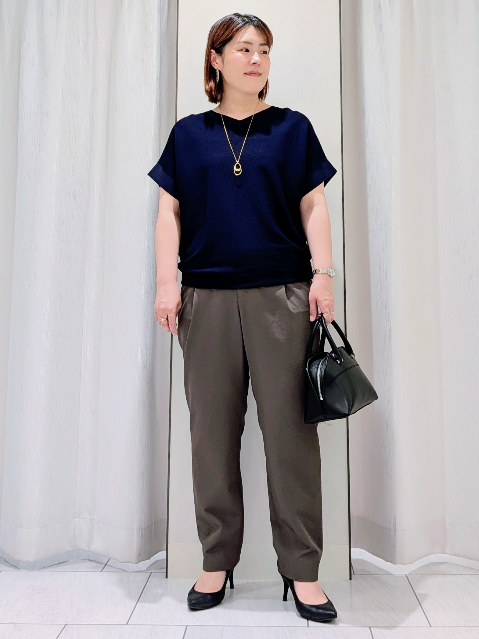 Onumaさんの「UNTITLED｜【シワになりにくい/セットアップ可/接触冷感】ハーフスリーブジャケット」を使ったコーディネート