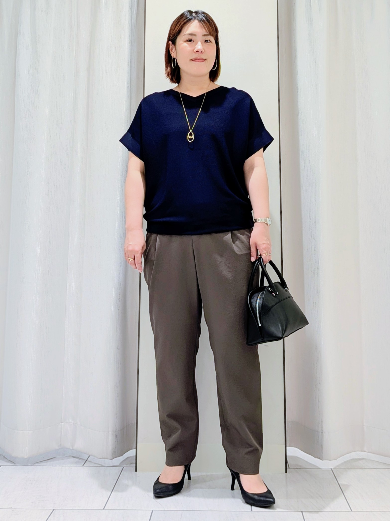 Onumaさんの「UNTITLED｜【シワになりにくい/セットアップ可/接触冷感】ハーフスリーブジャケット」を使ったコーディネート