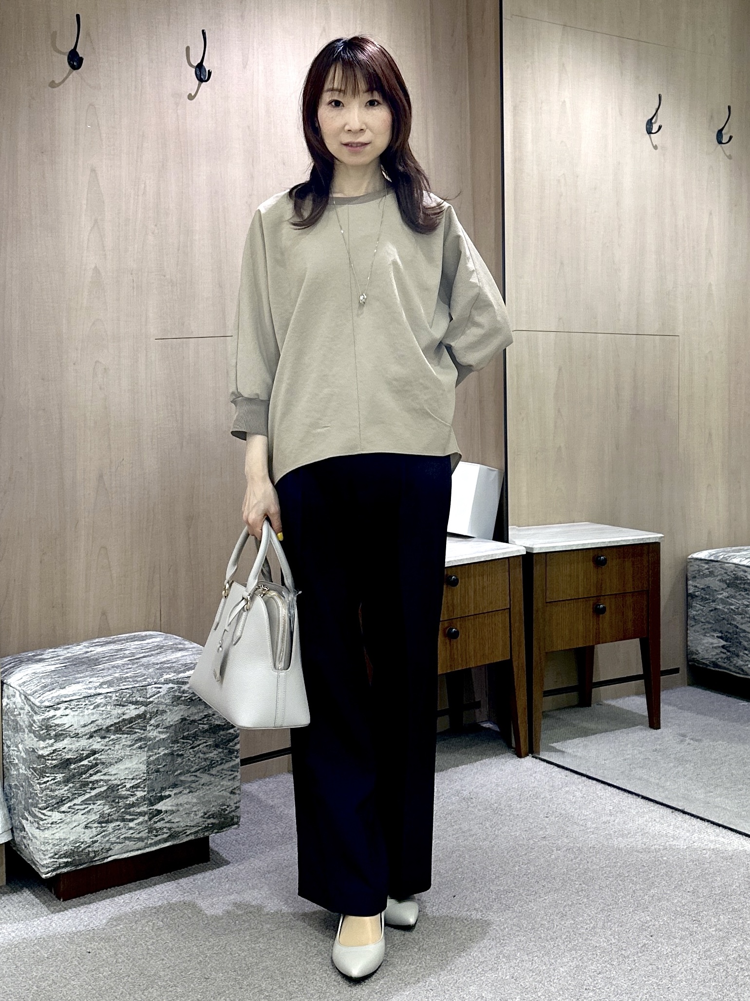 Miwaさんの「UNTITLED｜【吸水速乾/UVカット】ドルマンスリーブブラウス」を使ったコーディネート