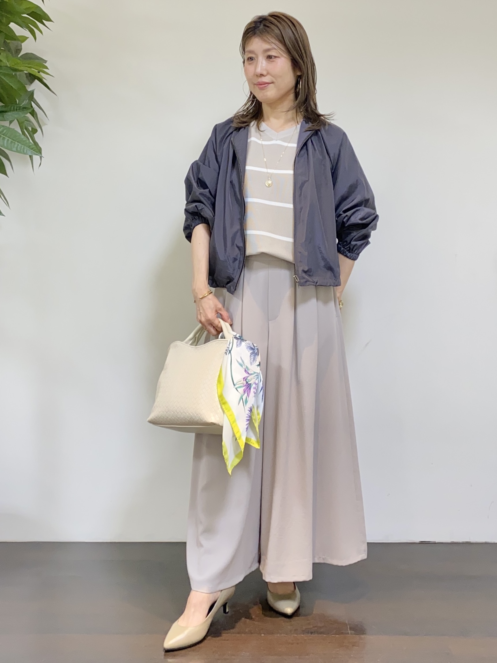 tomoさんの「UNTITLED｜【セットアップ可/はっ水】シャイニータイプライターブルゾン」を使ったコーディネート