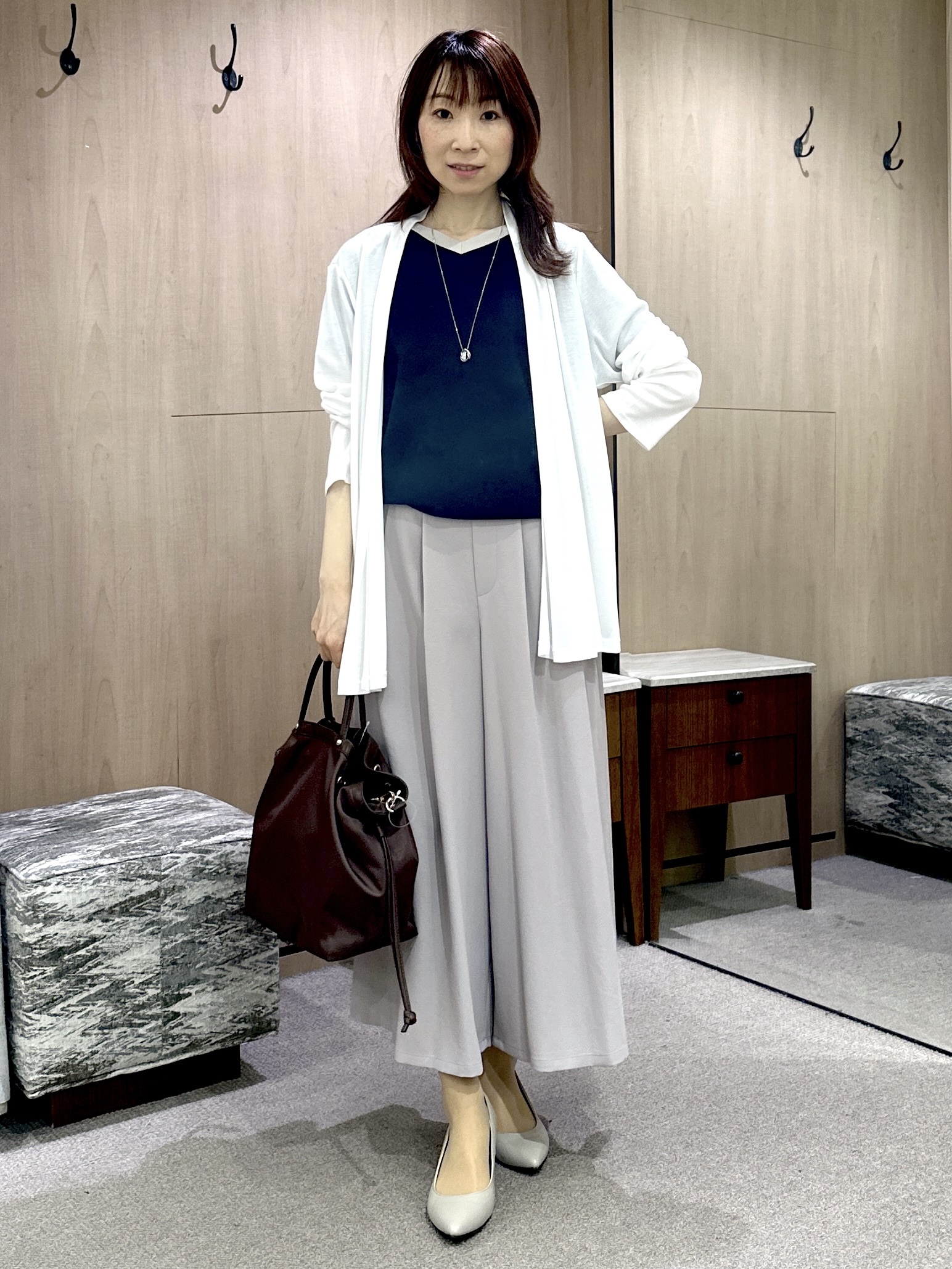 Miwaさんの「UNTITLED｜【接触冷感/UVカット/遮熱機能】フライスジャージカーディガン」を使ったコーディネート