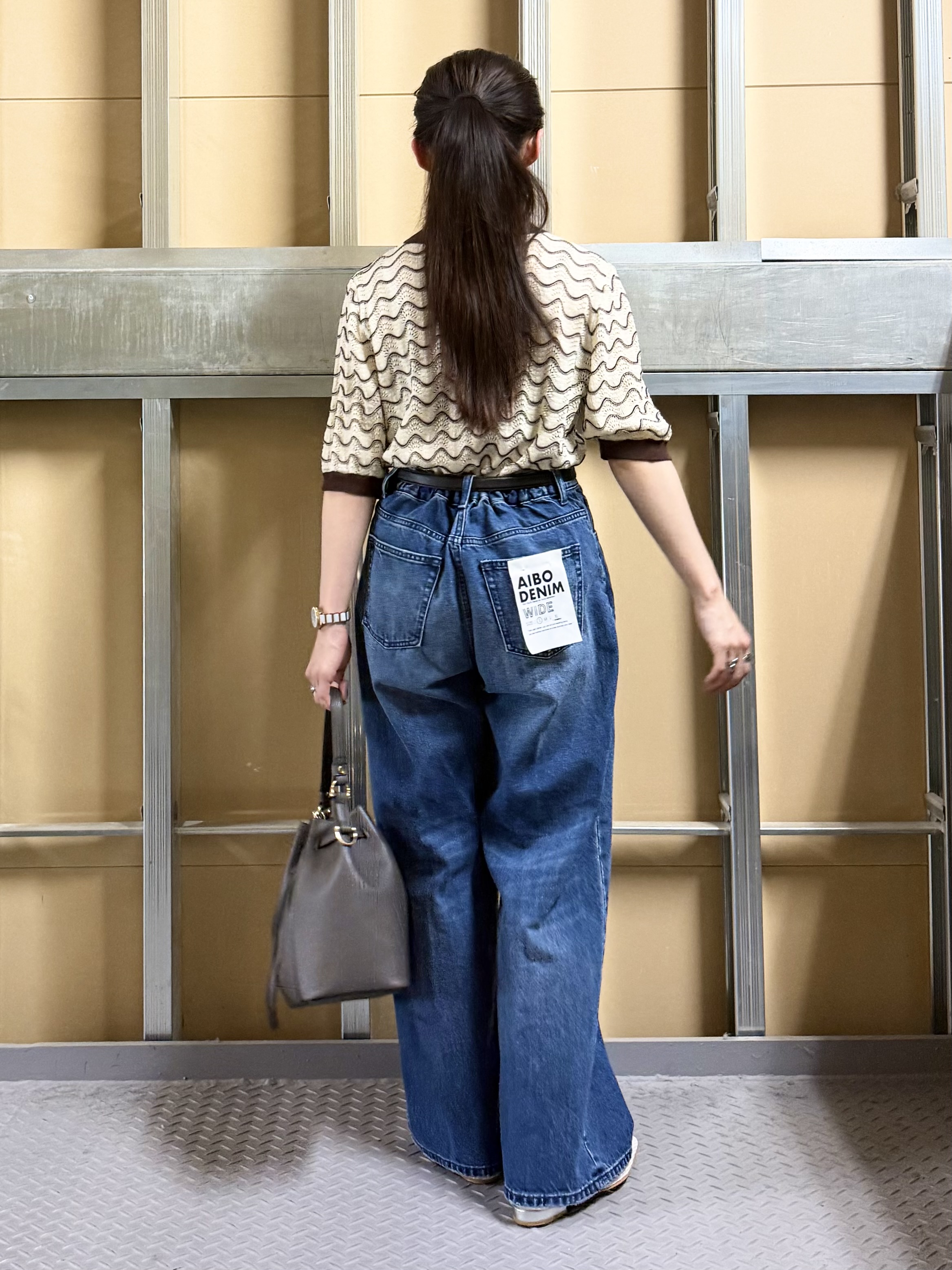 sahoさんの「THE SHOP TK｜【さらさらタッチ】ジャカードポロニット」を使ったコーディネート