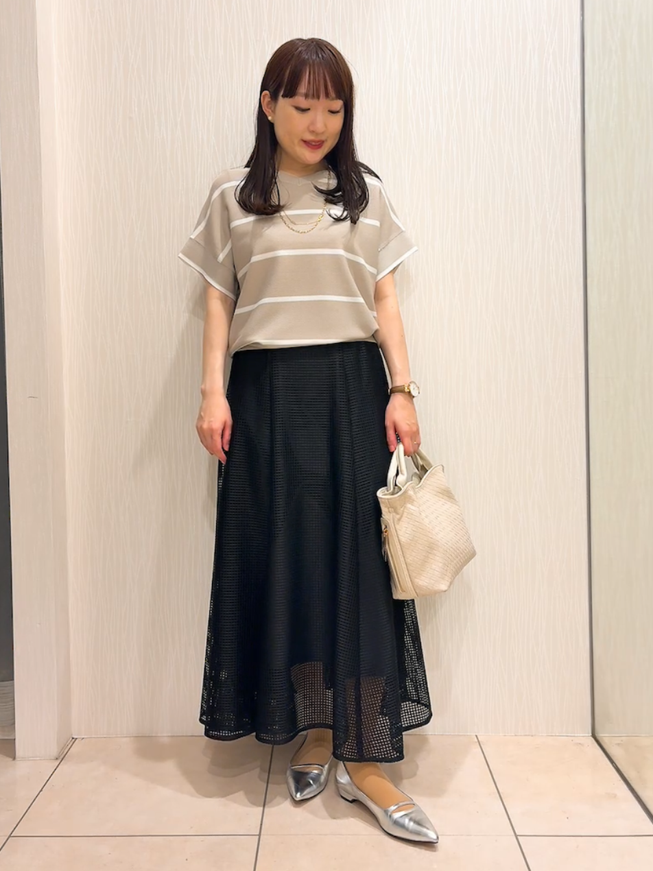 SAHOさんの「UNTITLED｜【11色展開/体型カバー】前後2WAYフレンチスリーブニット」を使ったコーディネート