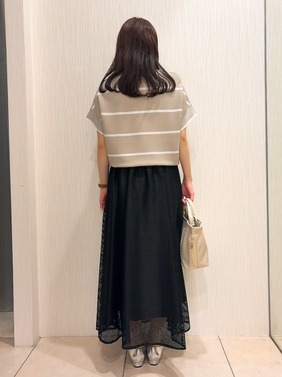 SAHOさんの「UNTITLED｜【11色展開/体型カバー】前後2WAYフレンチスリーブニット」を使ったコーディネート