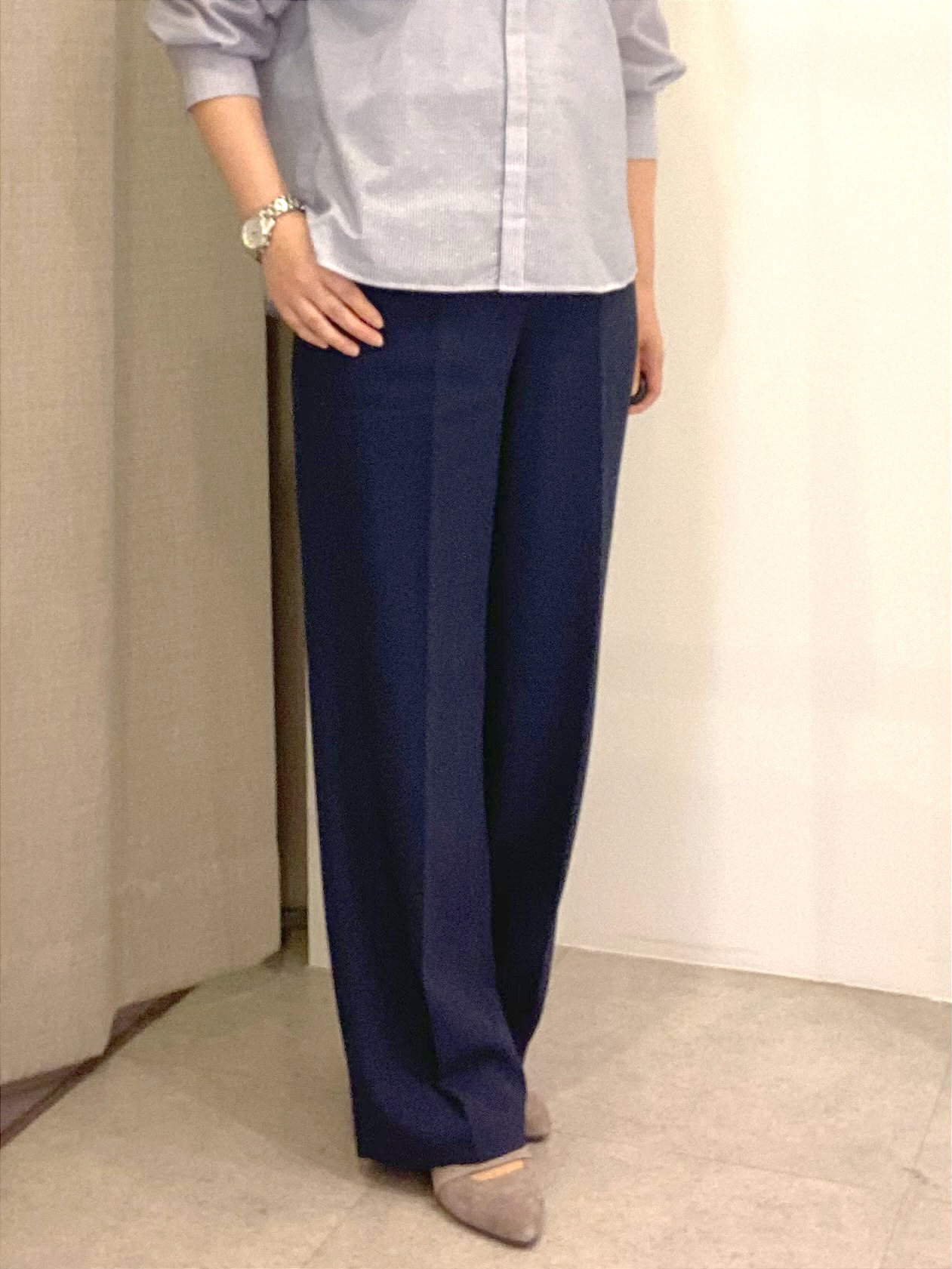 oharaさんの「Reflect｜【接触冷感】八分袖フロントフリルブラウス」を使ったコーディネート