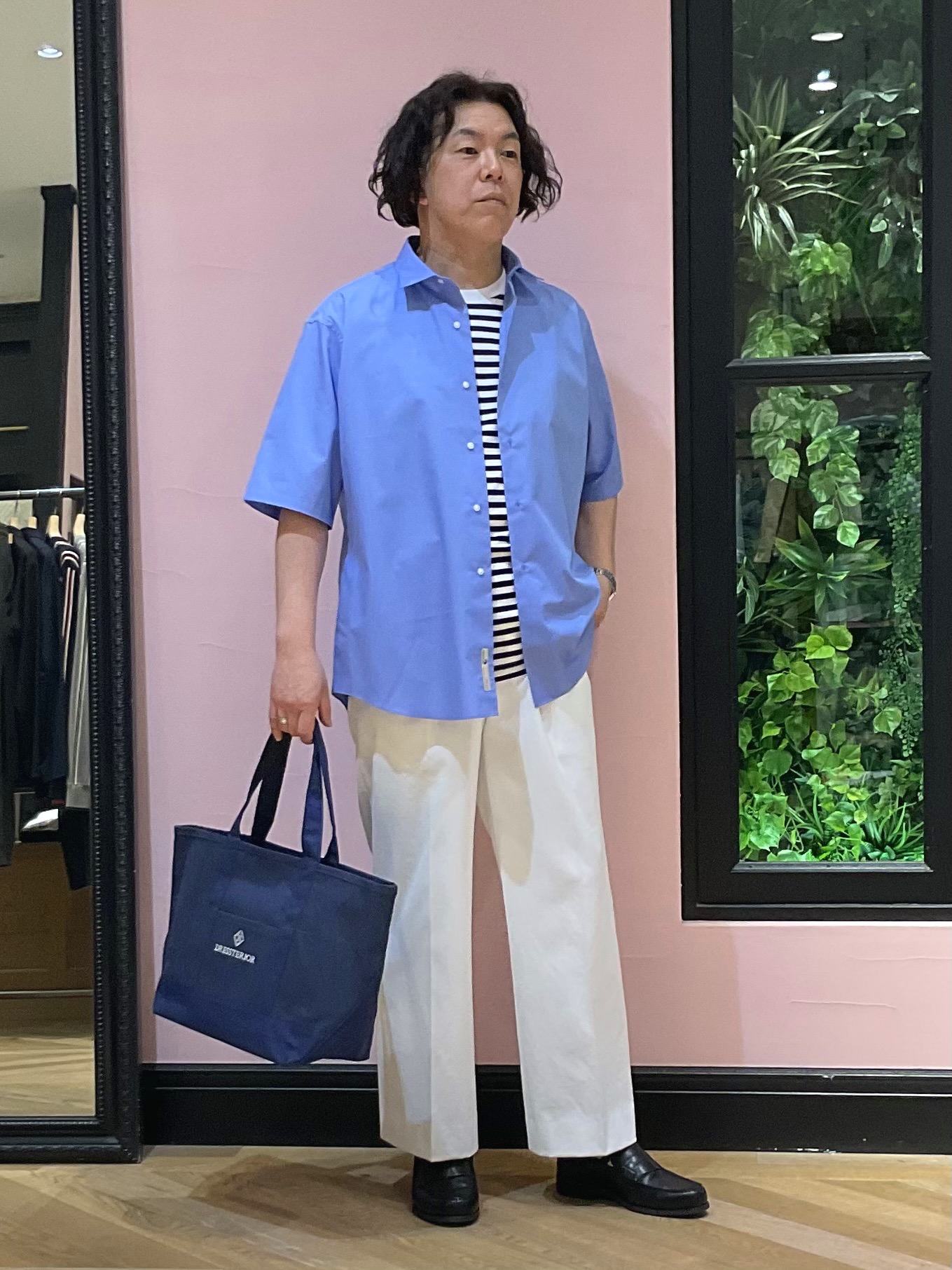Nagaseさんの「DRESSTERIOR｜【干場義雅&times;DRESSTERIOR】シドグラスシャツ」を使ったコーディネート
