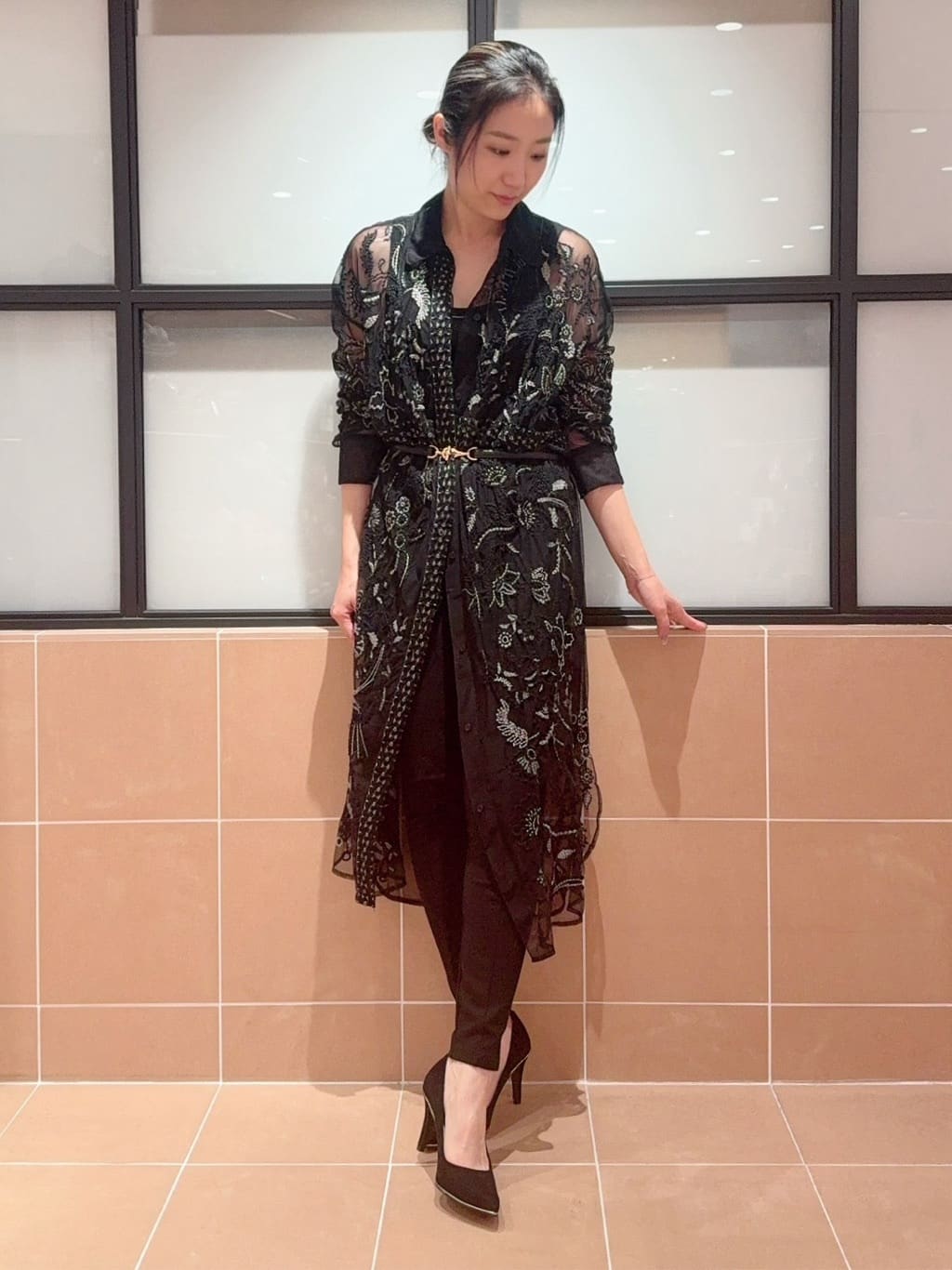 kaoriさんの「ESPERANZA｜【晴雨兼用/12時間パンプス】約8.5cm　歩きやすくて疲れにくい」を使ったコーディネート