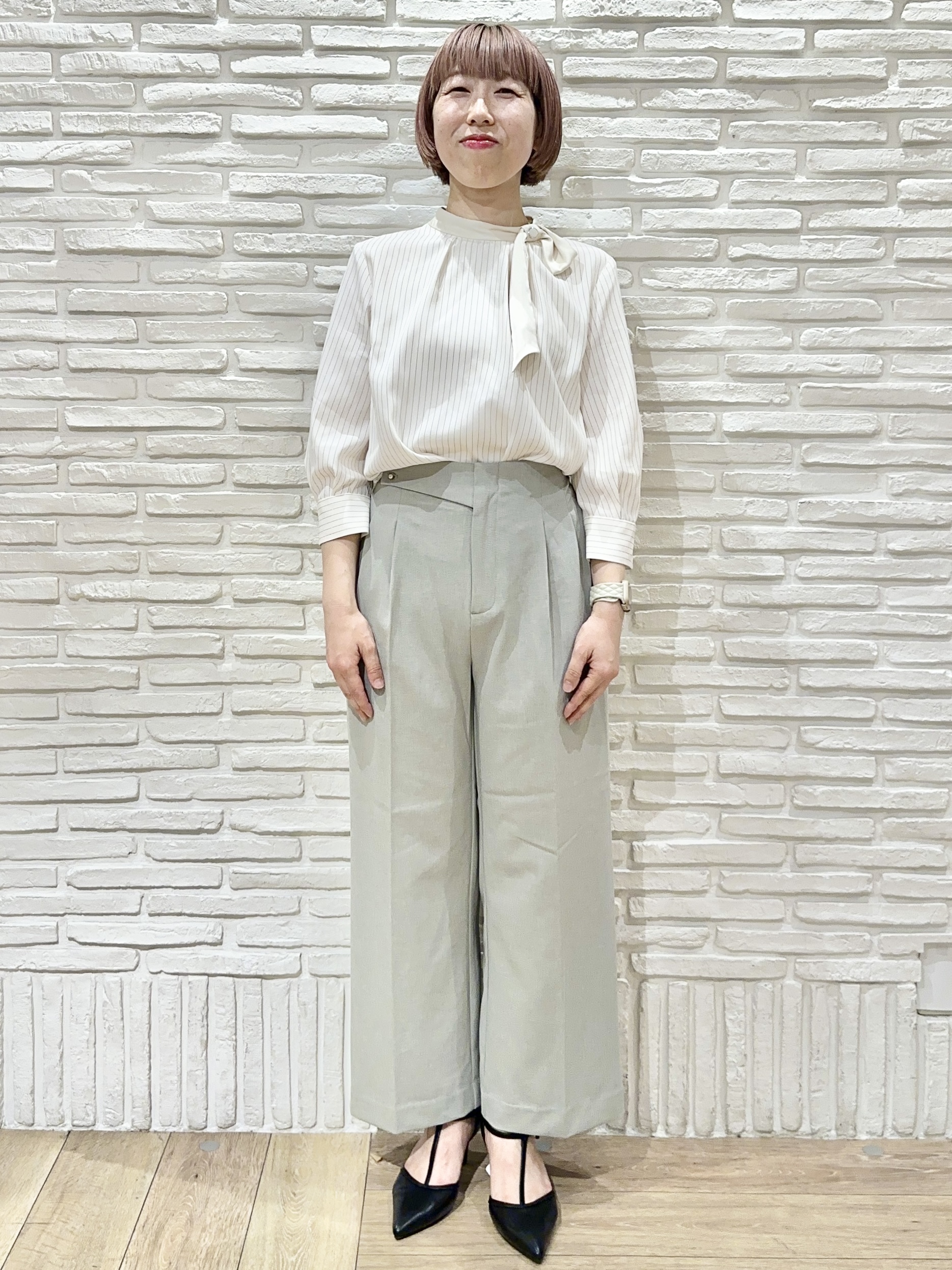 Hana...eさんの「index｜ダブルブレストジャケット／セットアップ対応可【洗える／接触冷感／吸水速乾／防シワ／ストレッチ】」を使ったコーディネート