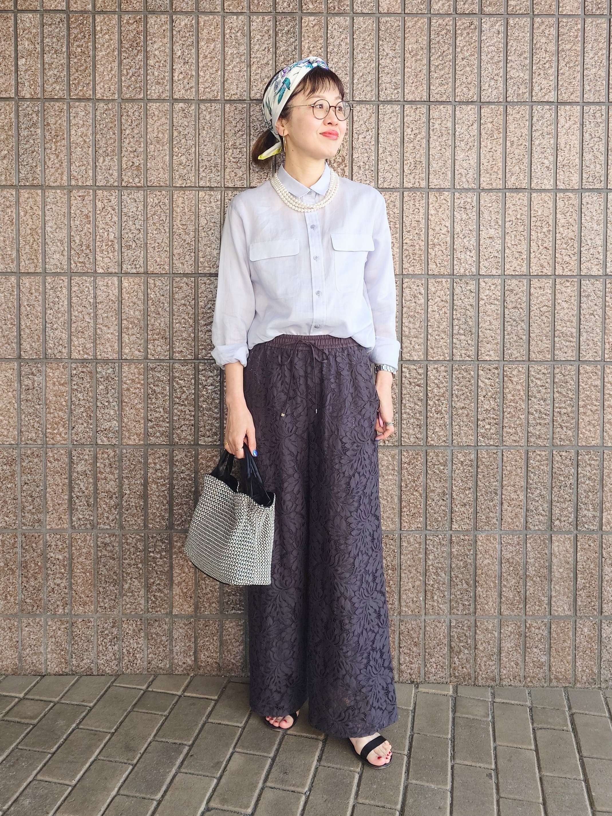 MUTSUKOさんの「UNTITLED｜【古畑星夏さん着用/接触冷感】ドライタッチシャツ」を使ったコーディネート