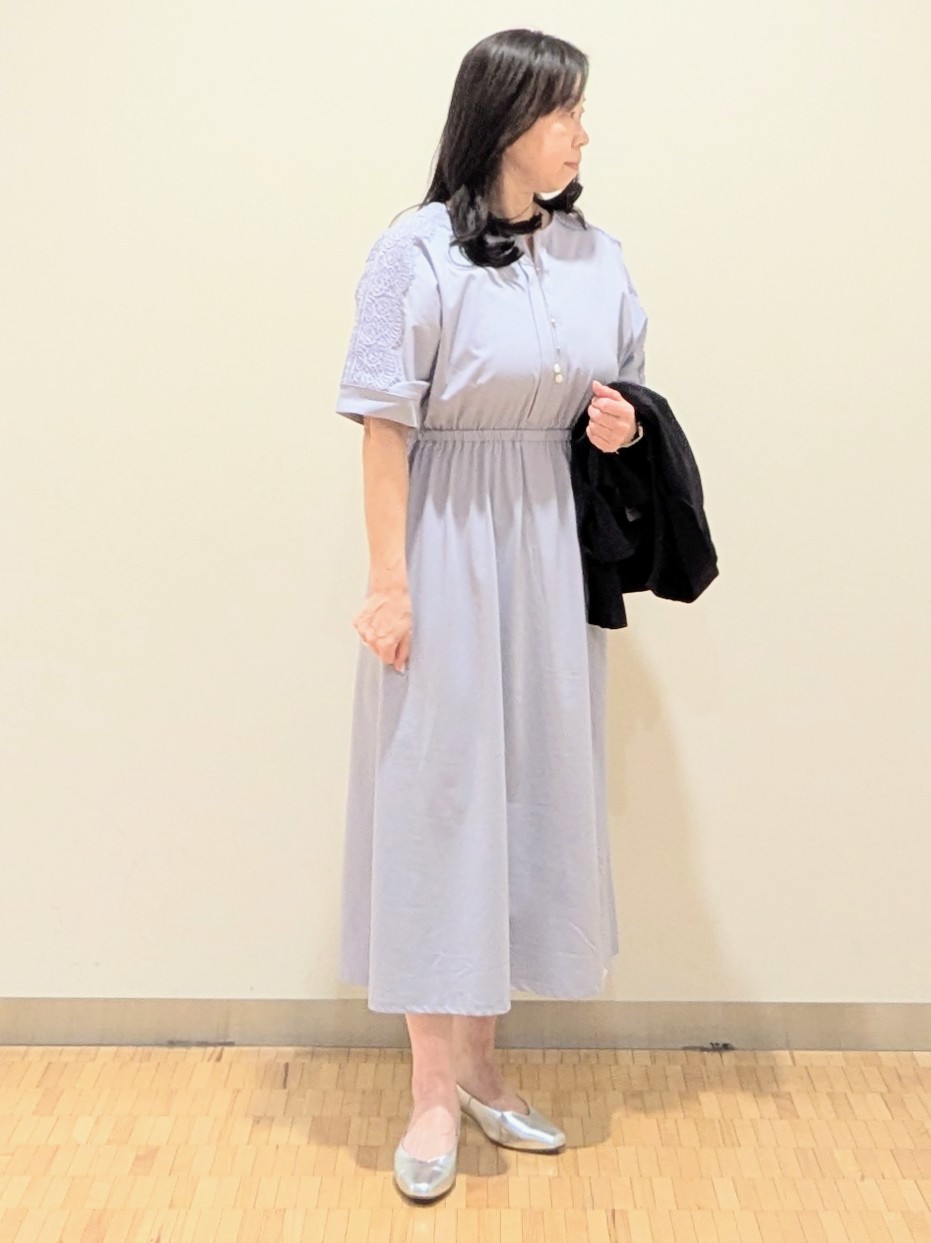 なおさんの「Reflect｜【UVカット／接触冷感】ドルマン袖ジャージワンピース」を使ったコーディネート